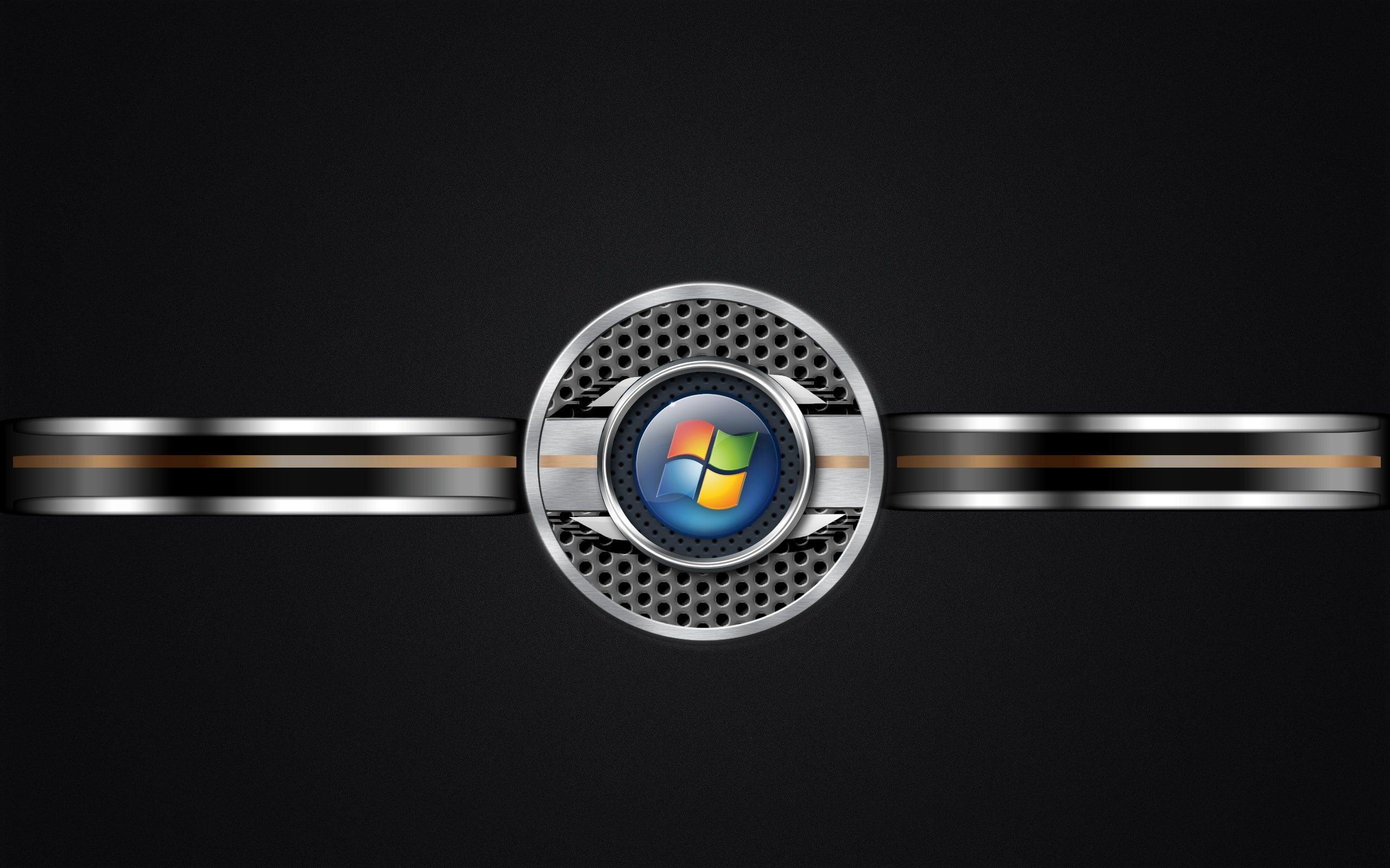 2K, os, windows 7, steel, black, logo, system, HD Wallpaper