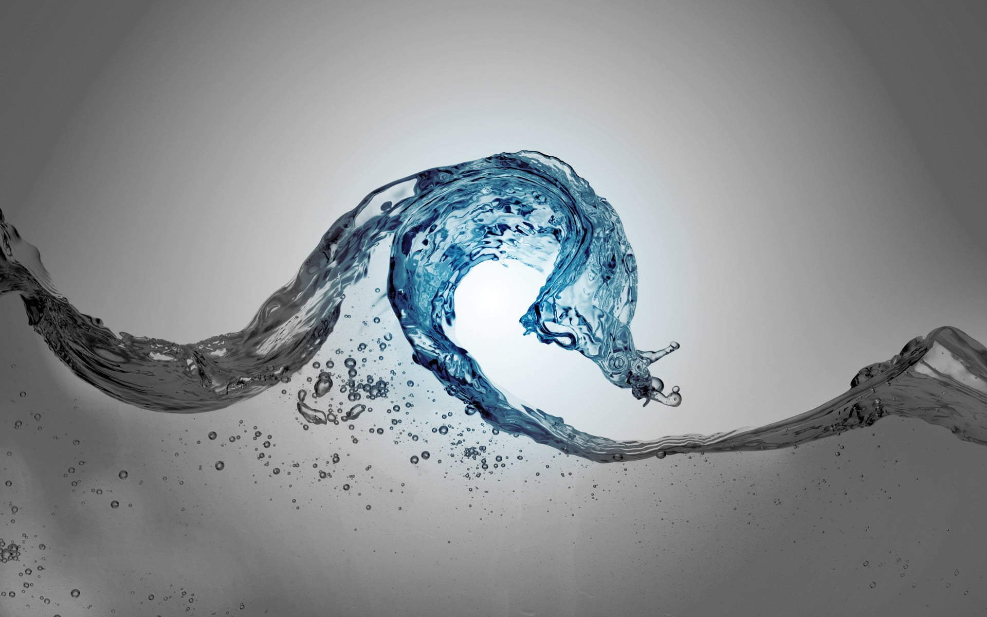 waves, nature, white background, 1080P, blue, sea, pattern, drop, studio shot, water, abstract, no people, gray, selective coloring, illustration, sky, HD Wallpaper