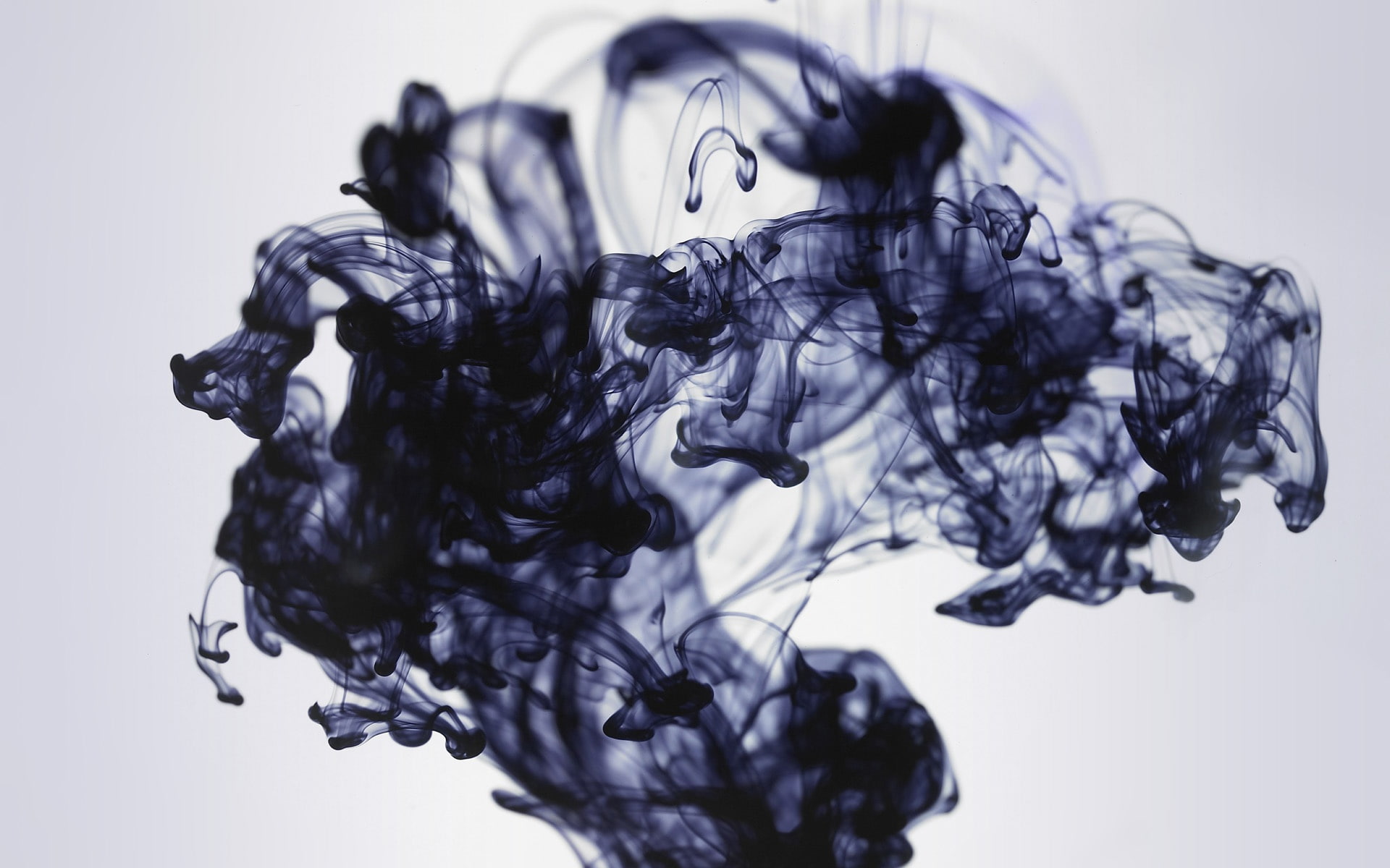 smoke, Ink, 1080P, Black, Water, white, illustration, HD Wallpaper