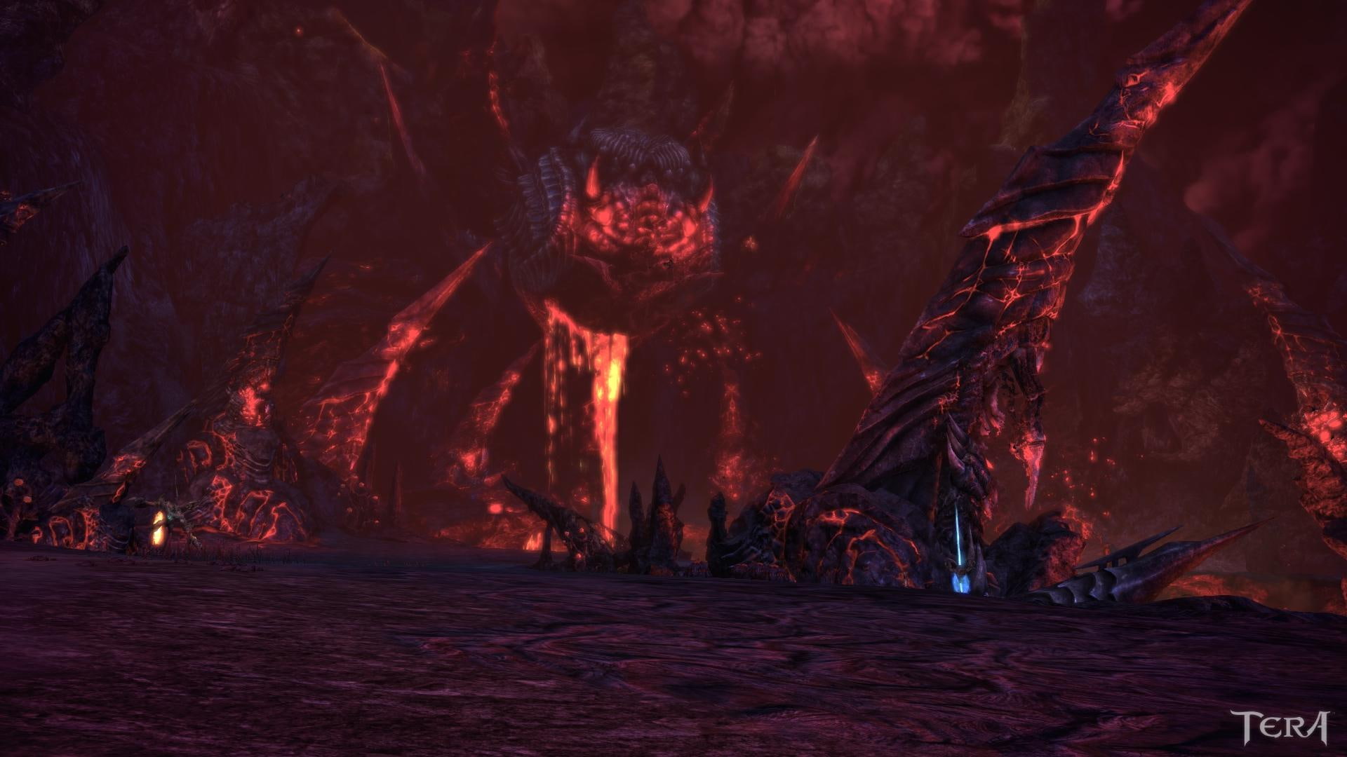 tera, flames, vulcano, sourround, 1080P, castanica, games, HD Wallpaper