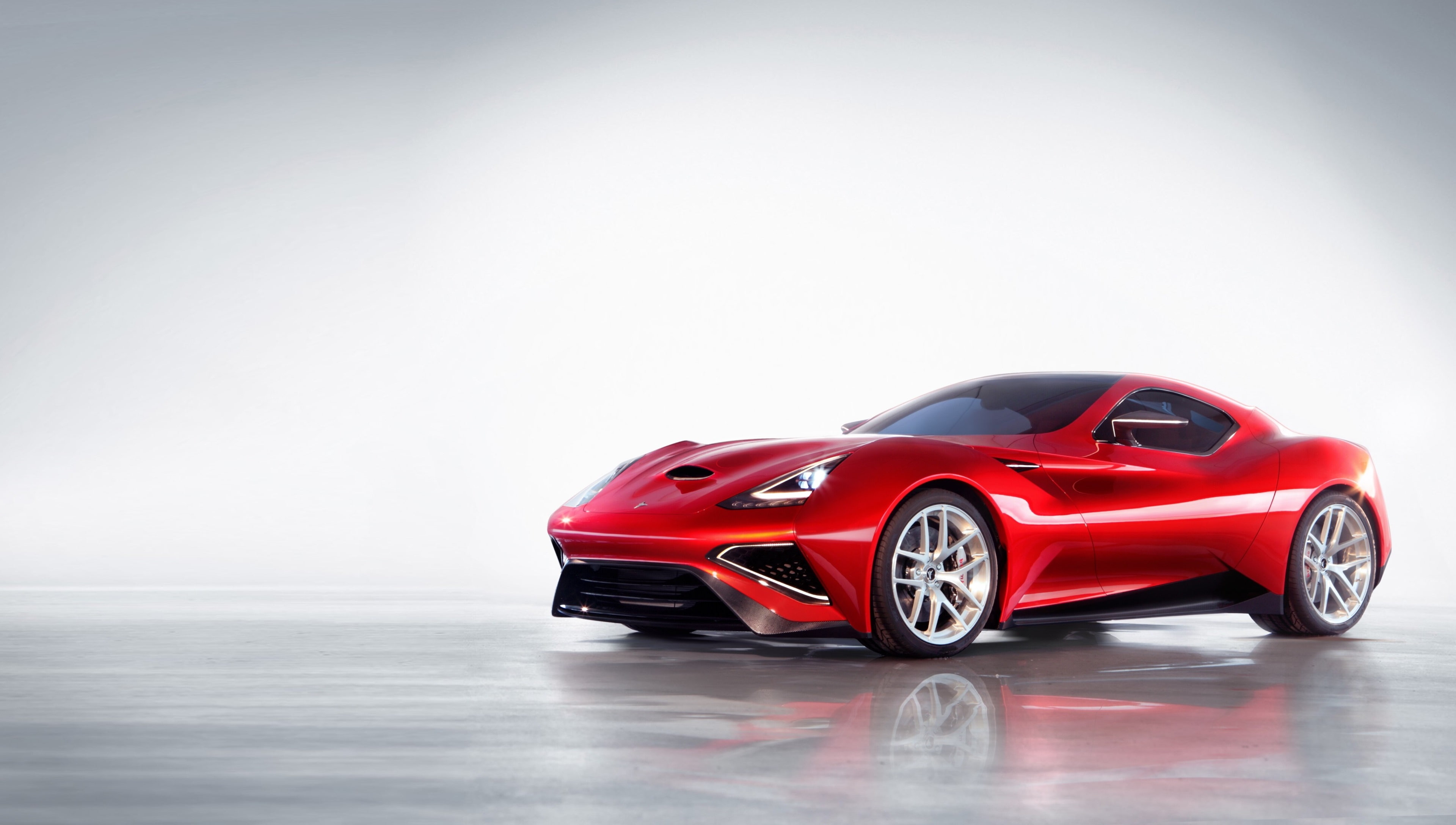 modern, sports car, sport, personal land vehicle, performance, wealth, red, racecar, speed, indoors, convertible, icona vulcano 4k cool desktop, shiny, HD Wallpaper