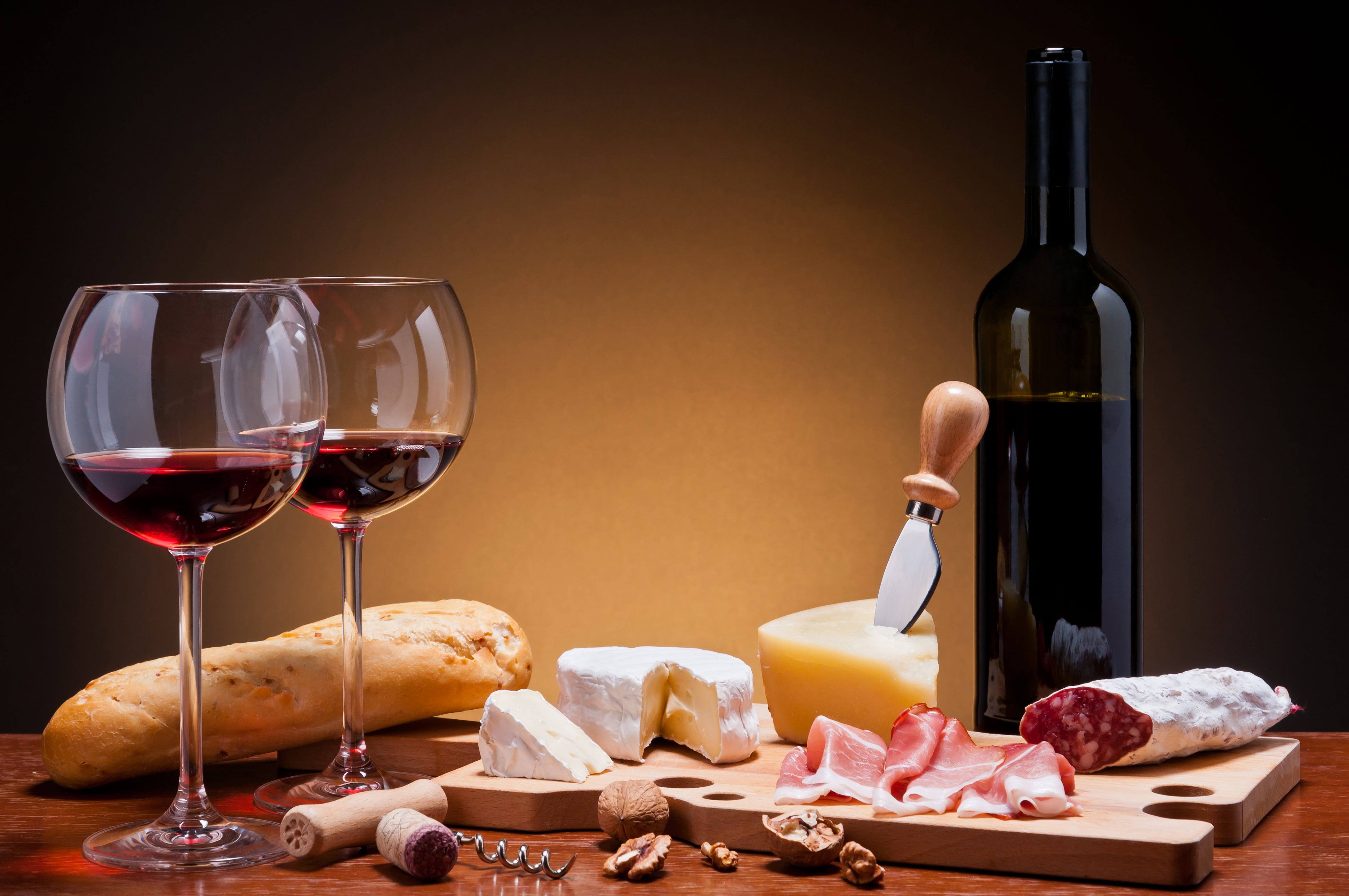 grape, household equipment, bread, brown, black, cheese, freshness, gourmet, studio shot, 4K, luxury, close-up, wineglass, drinking Glass, dairy Product, HD Wallpaper