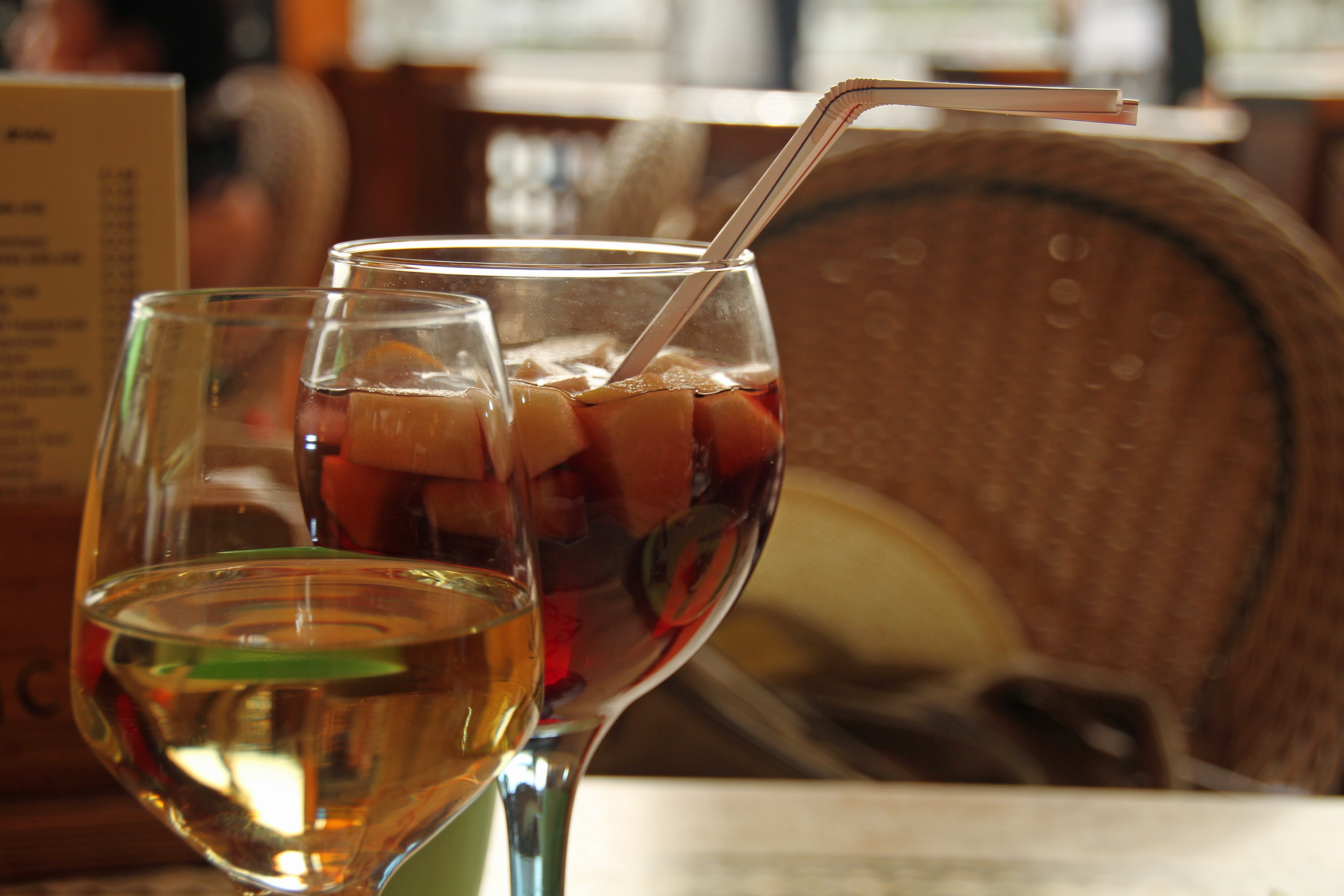 drink, wineglass, spain, clear, drinking, business, still life, alcohol, sangria, table, household equipment, canary, glass, transparent, islands, refreshment, HD Wallpaper
