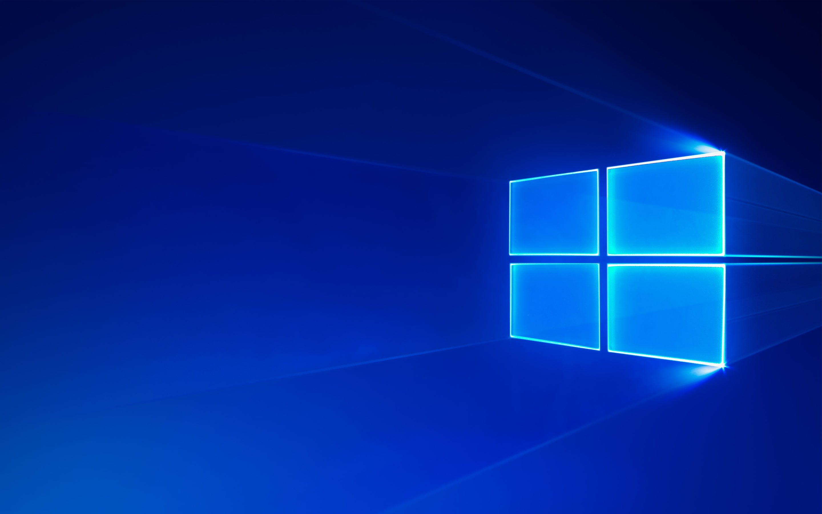 Technology, geometric shape, studio shot, windows 10, cube shape, copy space, backgrounds, light - natural phenomenon, illuminated, 2K, pattern, blue background, HD Wallpaper