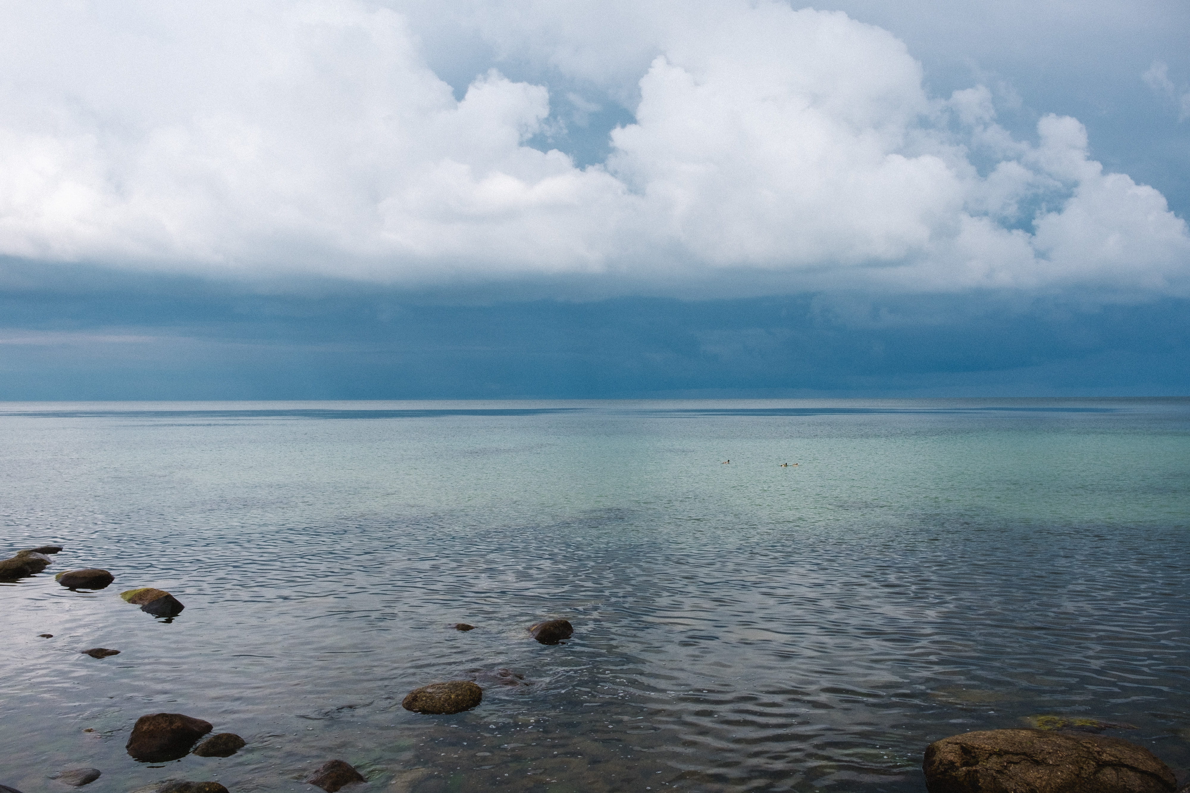 minimal, wave, calm, horizon over water, baltic, scene, beach, north, solid, 4K, landscape, beautiful, sea, scenics - nature, evening, scenic, cloud - sky, HD Wallpaper