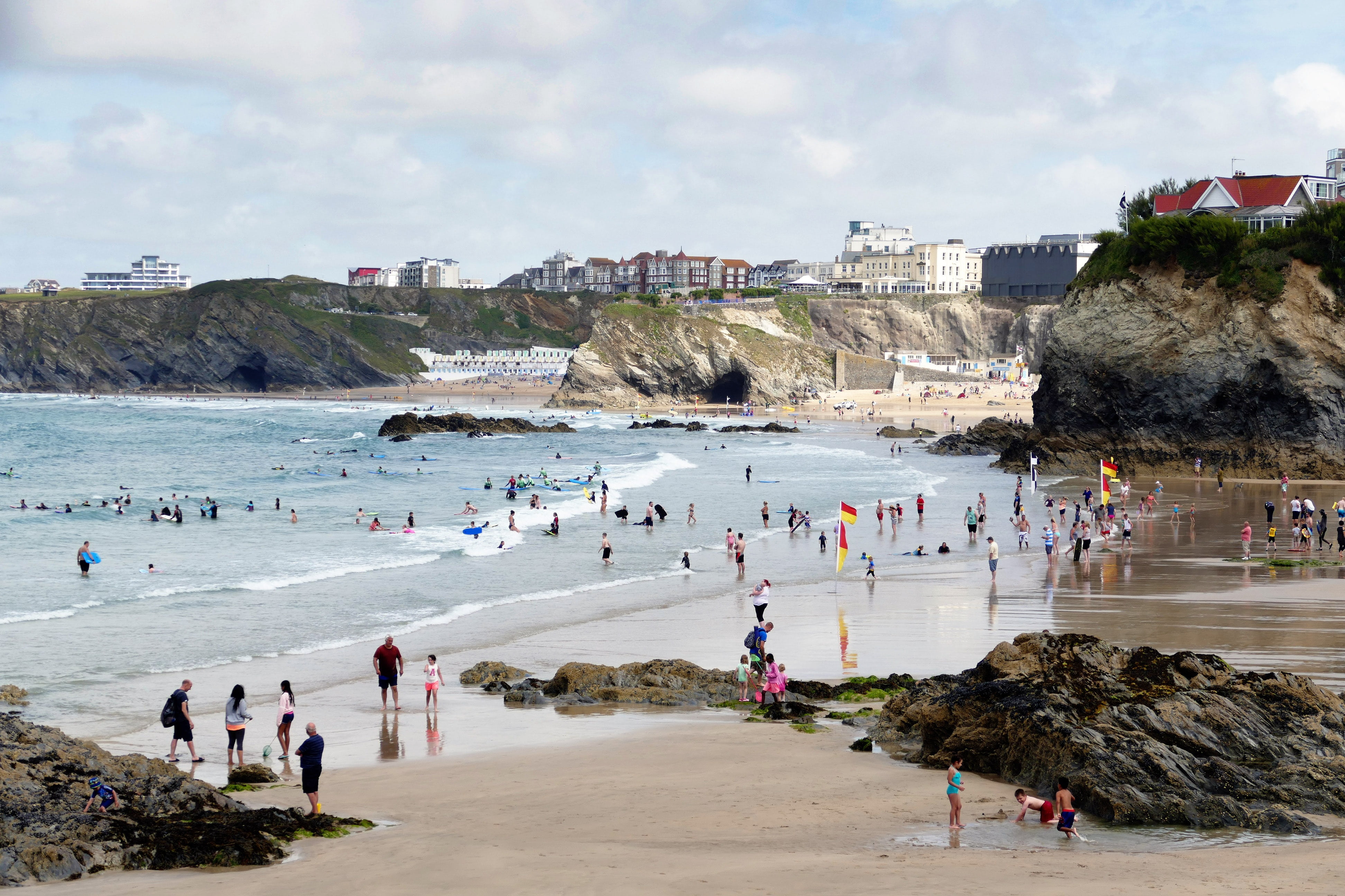 north, people, group of people, holiday, bay, tourism, built structure, day, cornwall, leisure activity, british, surfing, places, english, architecture, HD Wallpaper