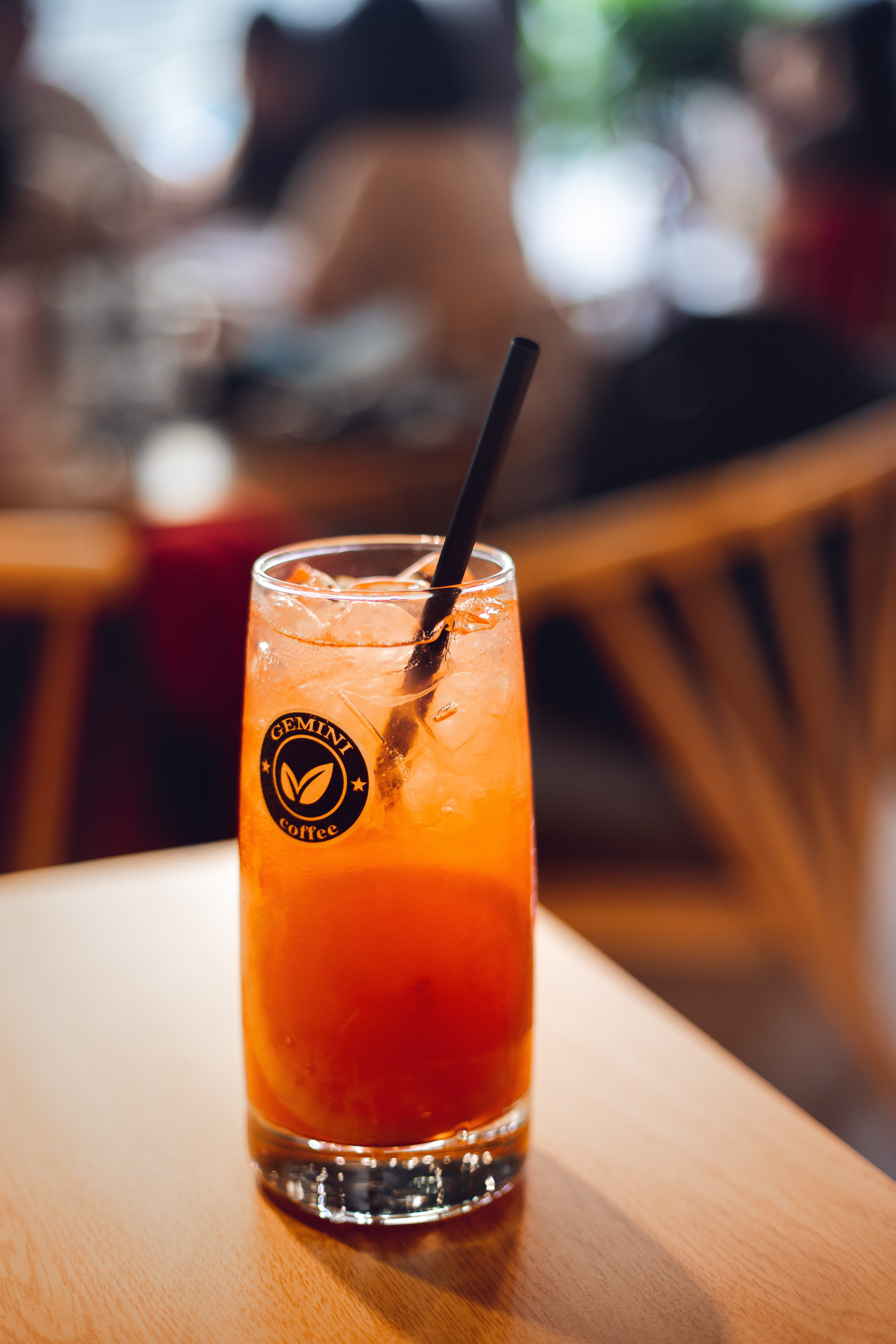 bar counter, clear, straw, cold drink, liquid, cold temperature, freshness, cocktail glass, beer, drinking glass, close-up, drinking straw, focus on foreground, Phone HD Wallpaper