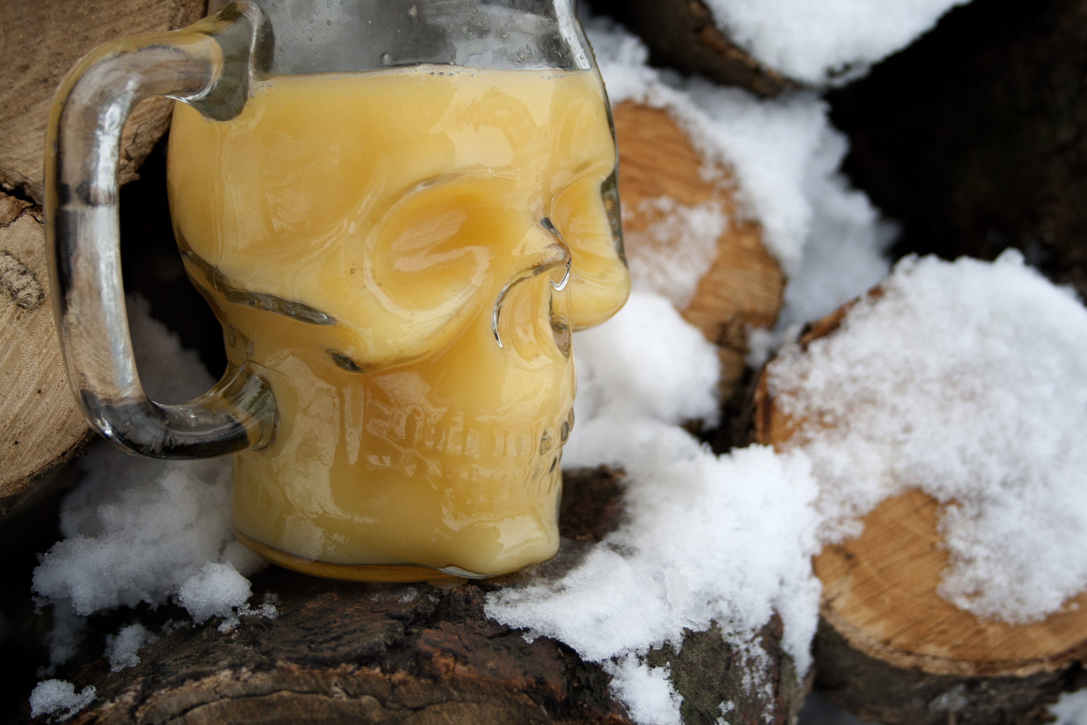 still life, juice, cold, focus on foreground, cold temperature, indoors, snow, ice, mug, household equipment, skull, food and drink, pitcher - jug, figure, HD Wallpaper