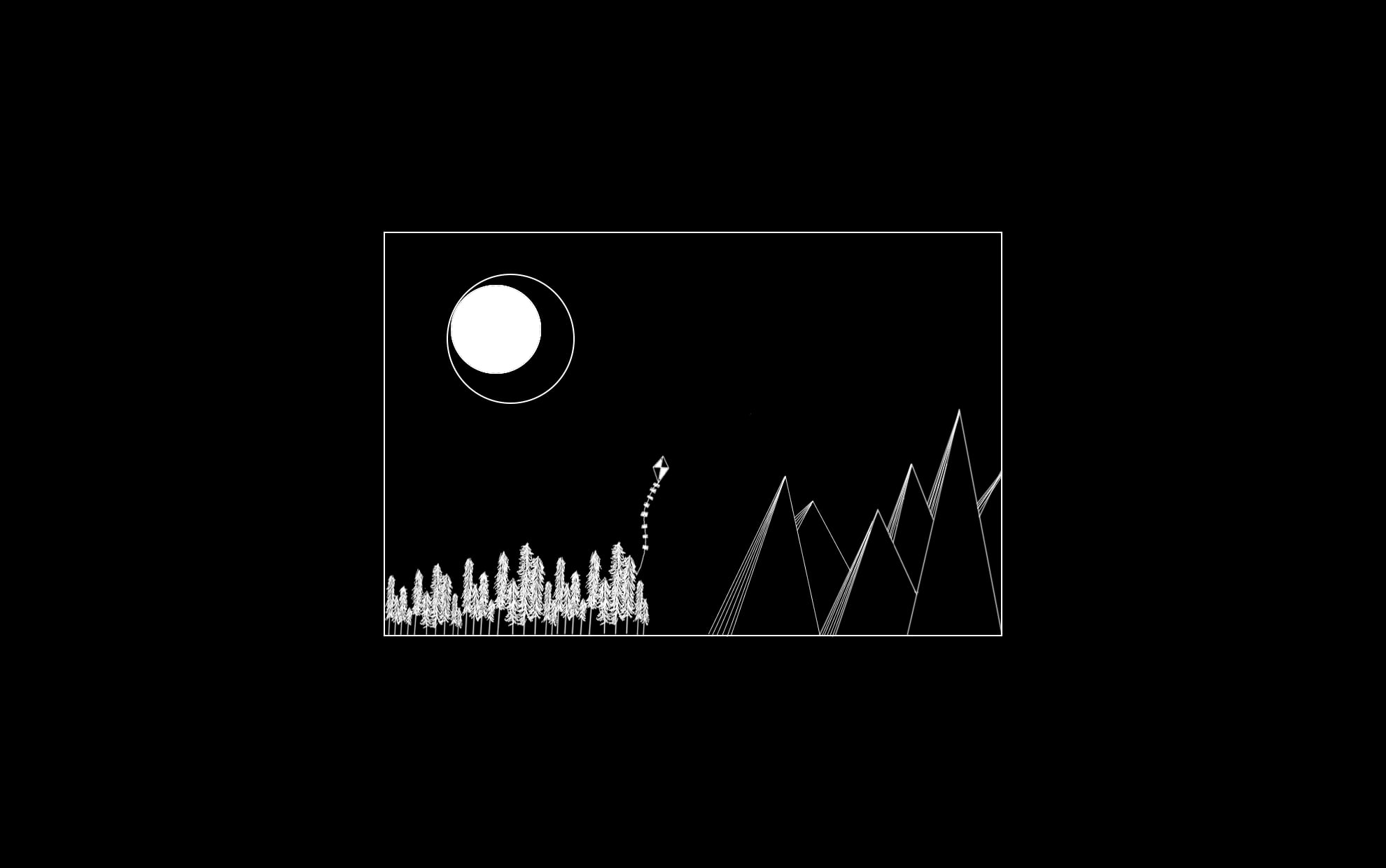 black background, lines, white, 1080P, artwork, minimalism, simple, black, HD Wallpaper