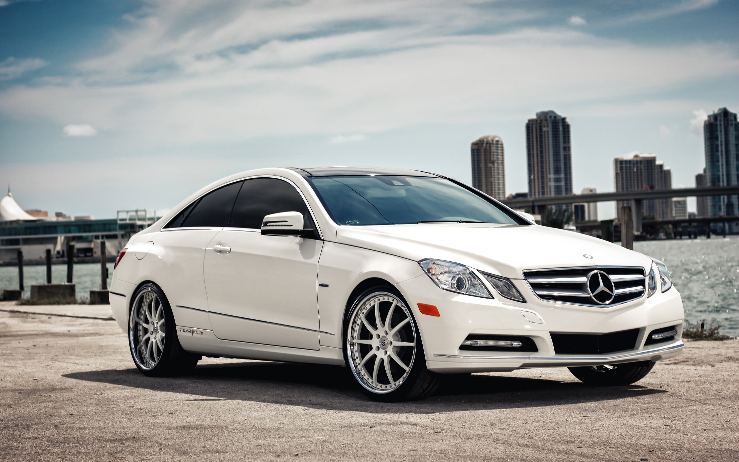 2K, Coupe, White, mercedes, Benz, e, class, HD Wallpaper