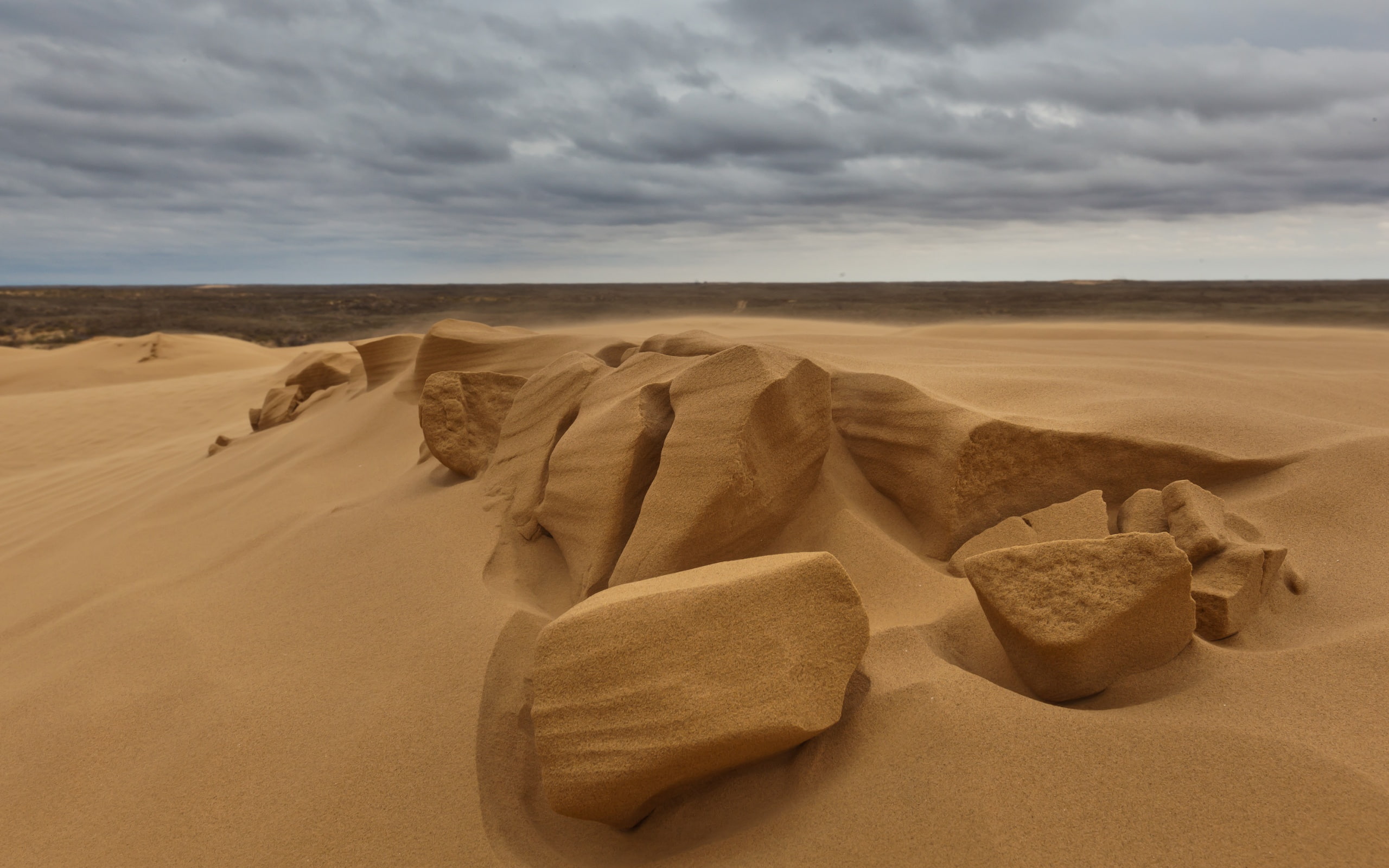 hd, stones, beach, sand, 2K, rocks, nature, HD Wallpaper
