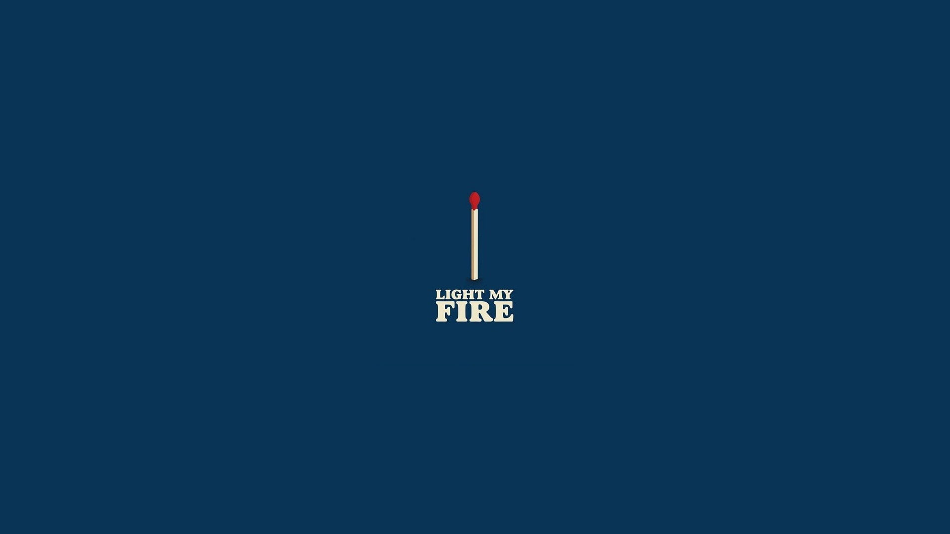 1080P, Light My Fire, The Doors, minimalism, HD Wallpaper