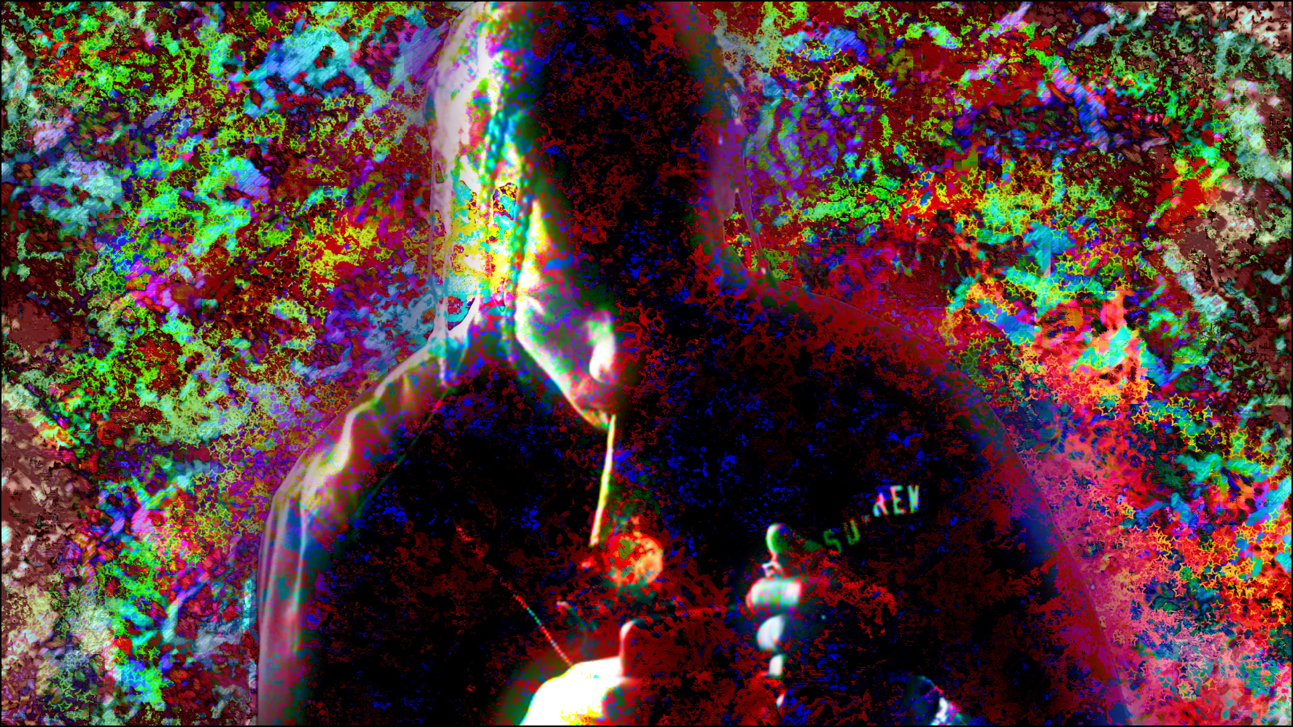 Trippy, Bright, rapper, abstract, 2K, cannabis, Rap, smoking, HD Wallpaper