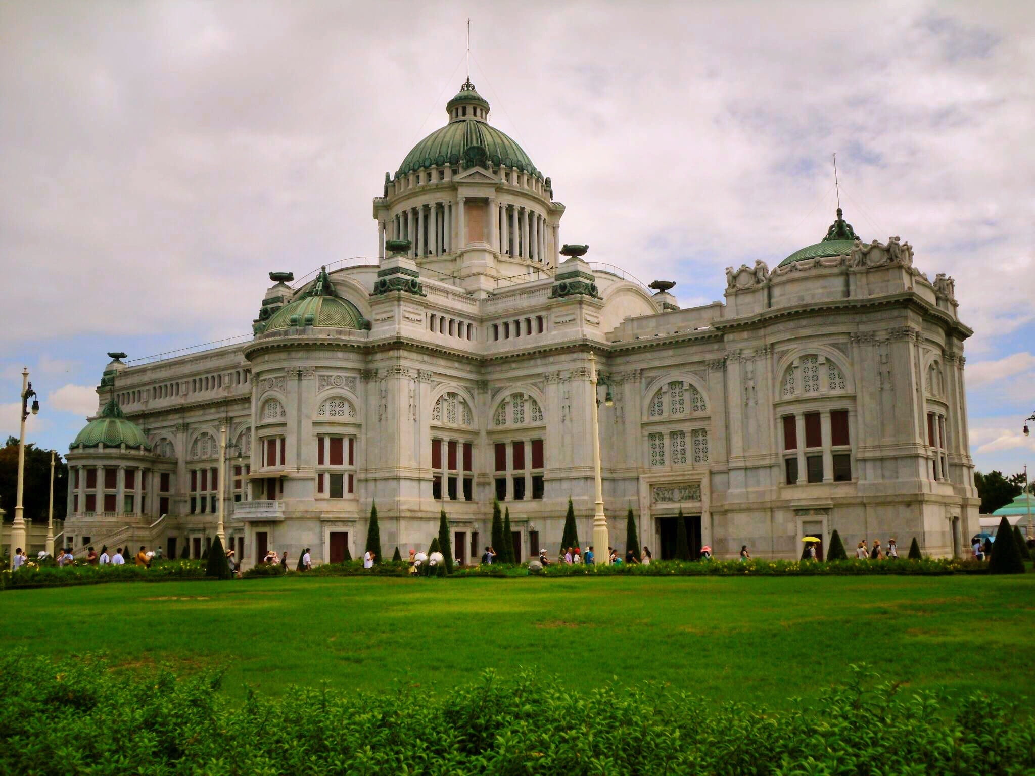 outdoors, tourism, Old, palace of king rama v, Castle, city, Vintage, day, 1080P, travel destinations, facade, plant, incidental people, thailand, building, HD Wallpaper