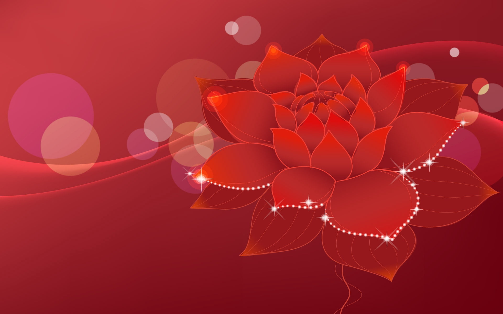backgrounds, pattern, close-up, romance, vector, illuminated, 1080P, celebration, shape, beautiful, lotus, leaf, flower, ornate, plant, glitter, dots, HD Wallpaper