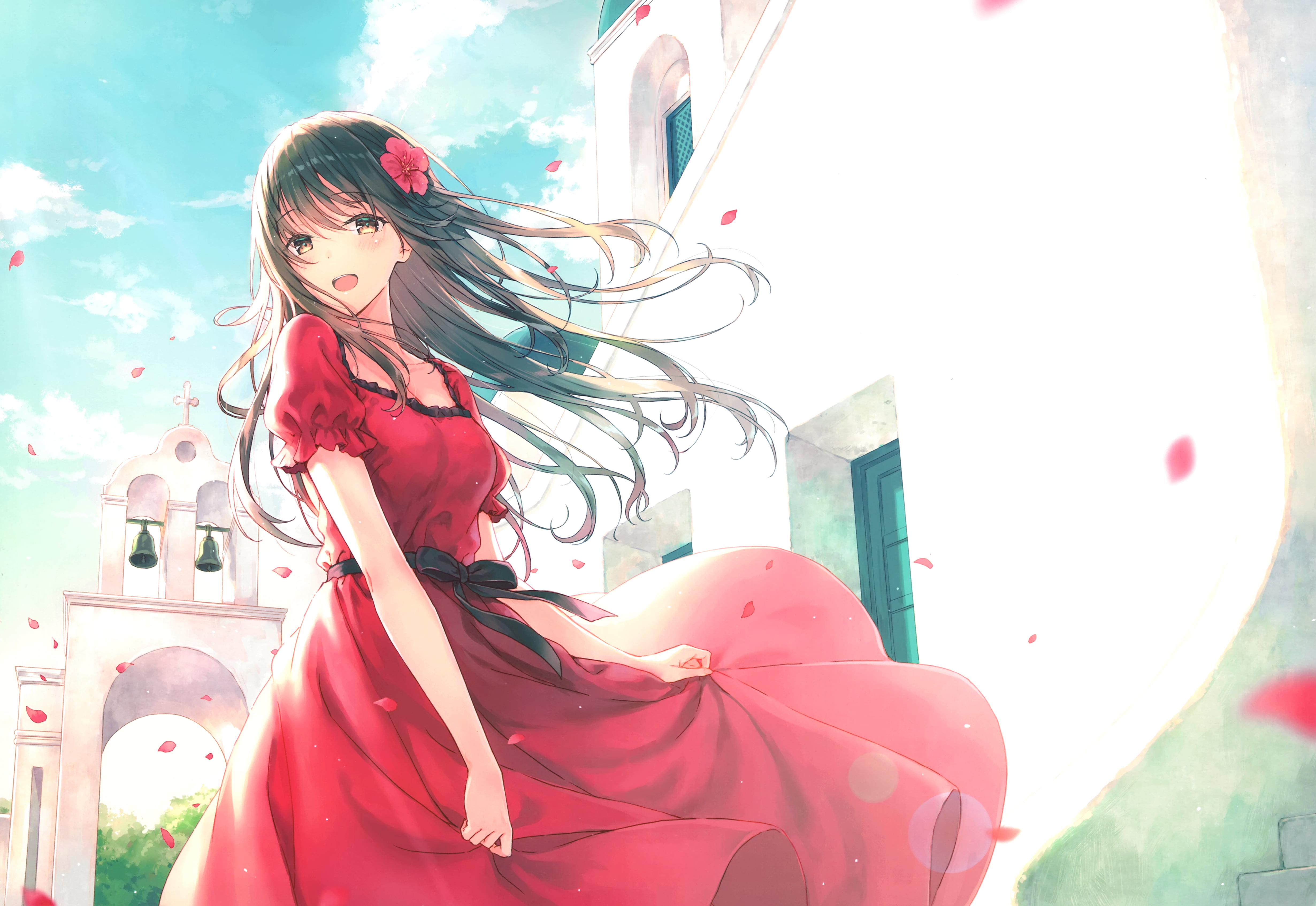 anime girls, Hiten, 4K, anime, HD Wallpaper