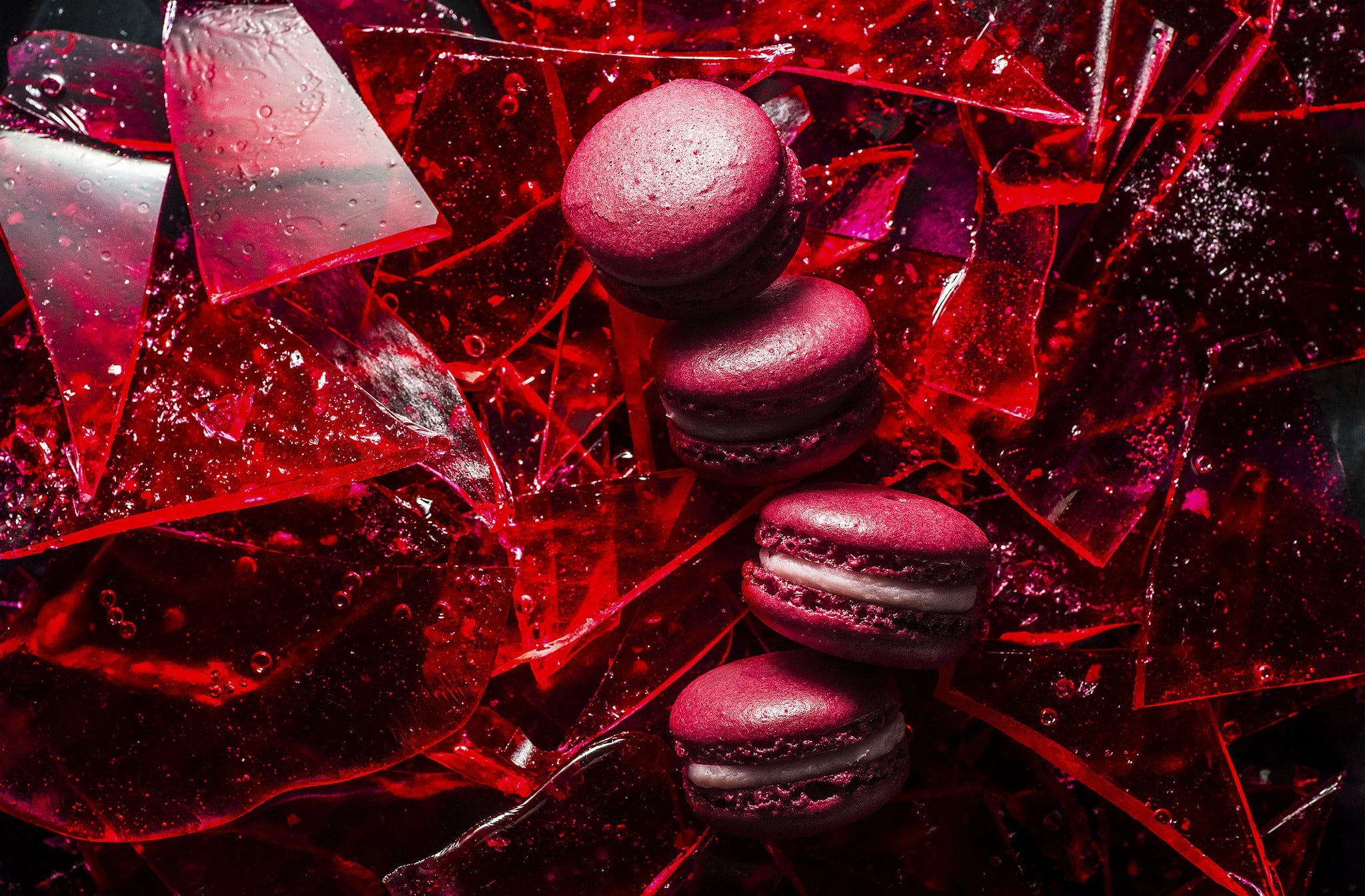 holiday, still life, christmas decoration, broken glass, christmas, celebration, macaroons, food and drink, metal, 1080P, decoration, close-up, backgrounds, HD Wallpaper