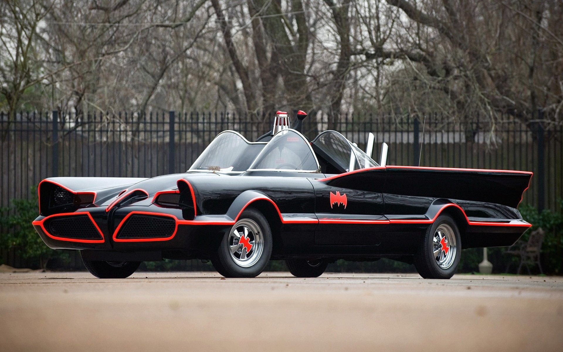 no people, transportation, red, sport, Vehicles, motor vehicle, 1080P, the past, outdoors, land vehicle, single object, plant, day, sports equipment, Batman, HD Wallpaper