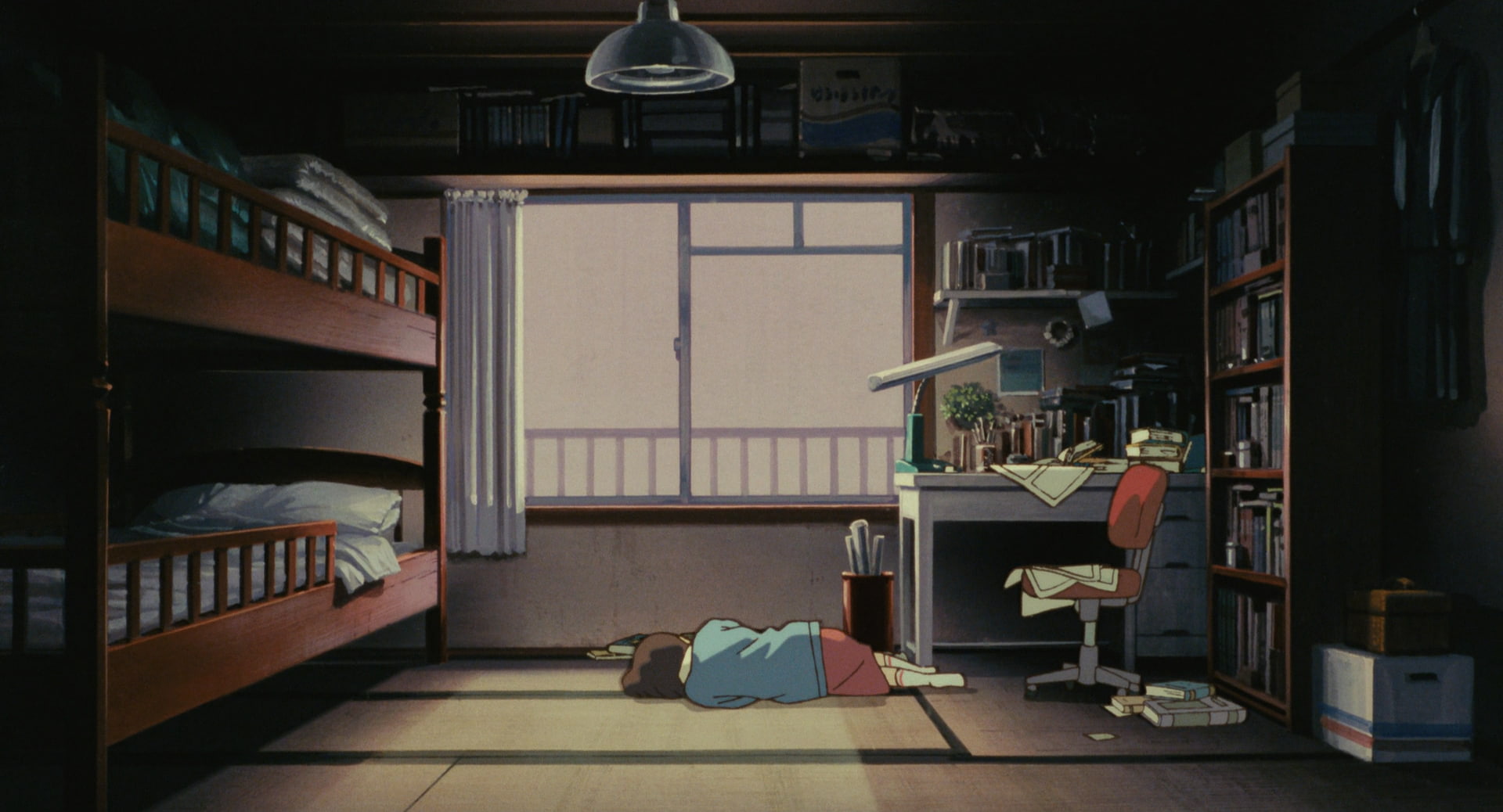 1080P, back, desk, Whisper of the Heart, bed, window, HD Wallpaper