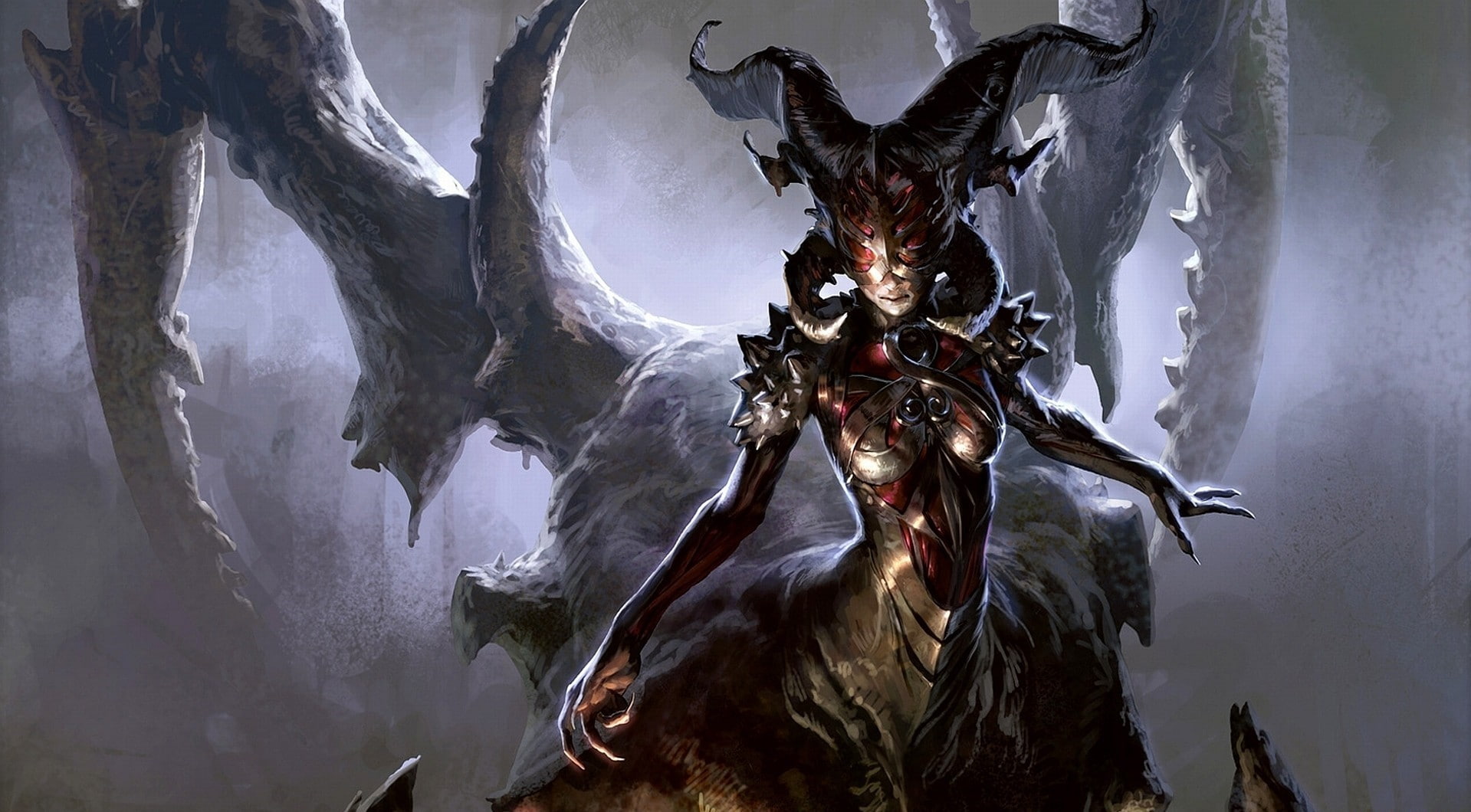 Sheoldred, Magic: The Gathering, 720P, Whispering One, fantasy art, HD Wallpaper
