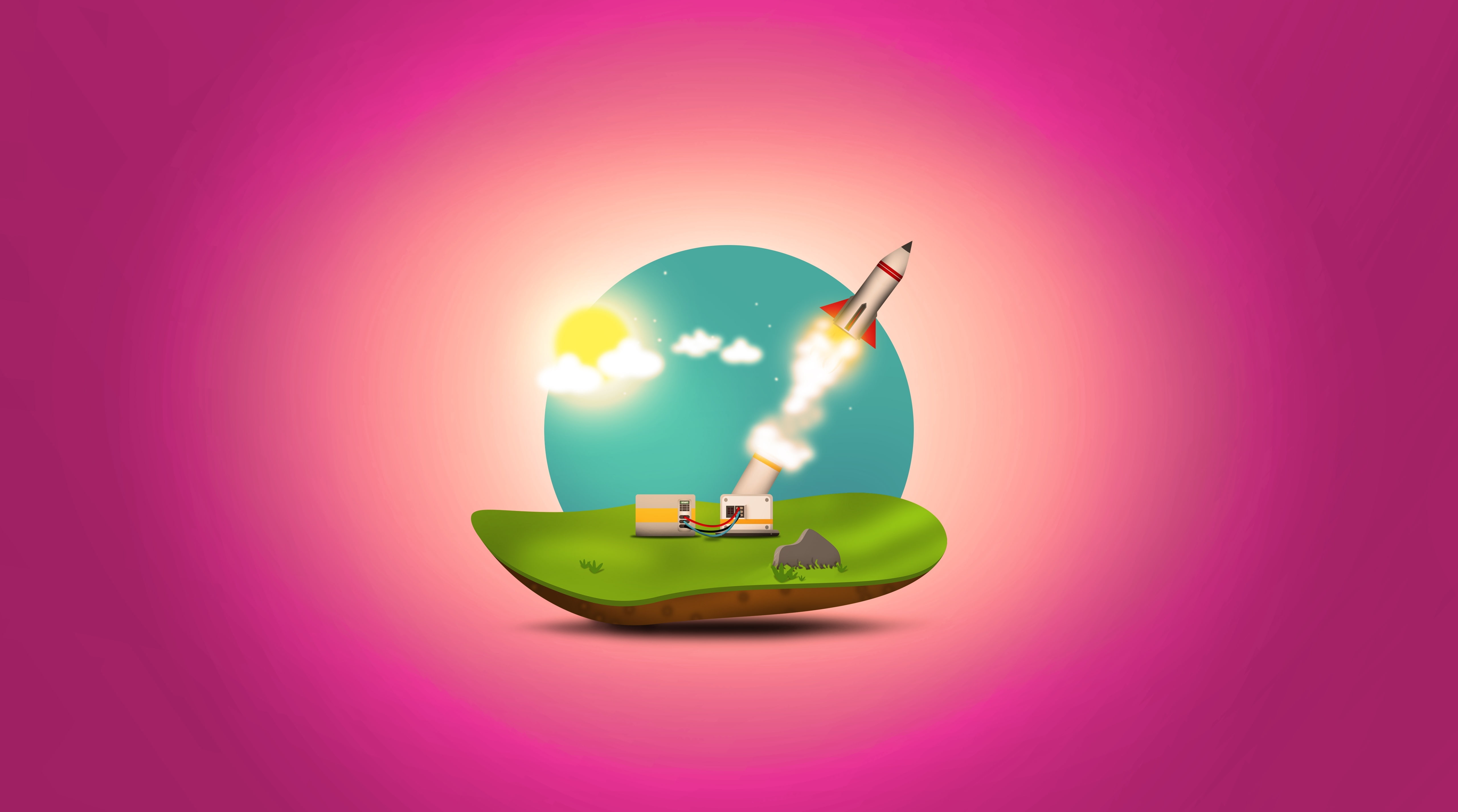 copy space, tandza, desenho, pink background, art, disparou, glowing, nature, maquina, 5K, ceu, Aero, espaco, creative, sultan, funny, abstract, colored background, HD Wallpaper
