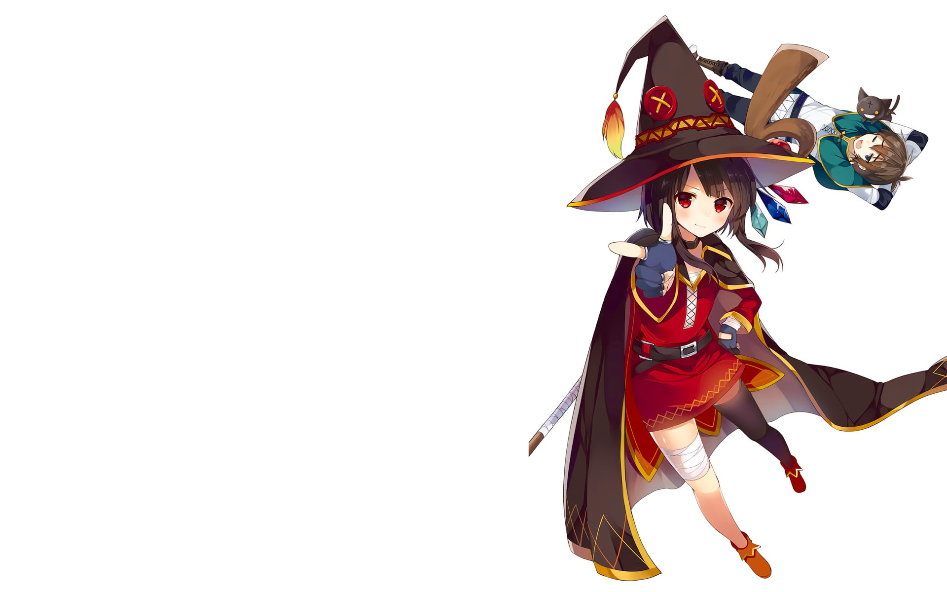 1080P, Megumin (KonoSuba), Anime, KonoSuba, Kazuma Satou, KonoSuba – God’s blessing on this wonderful world!!, Chomusuke (KonoSuba), HD Wallpaper