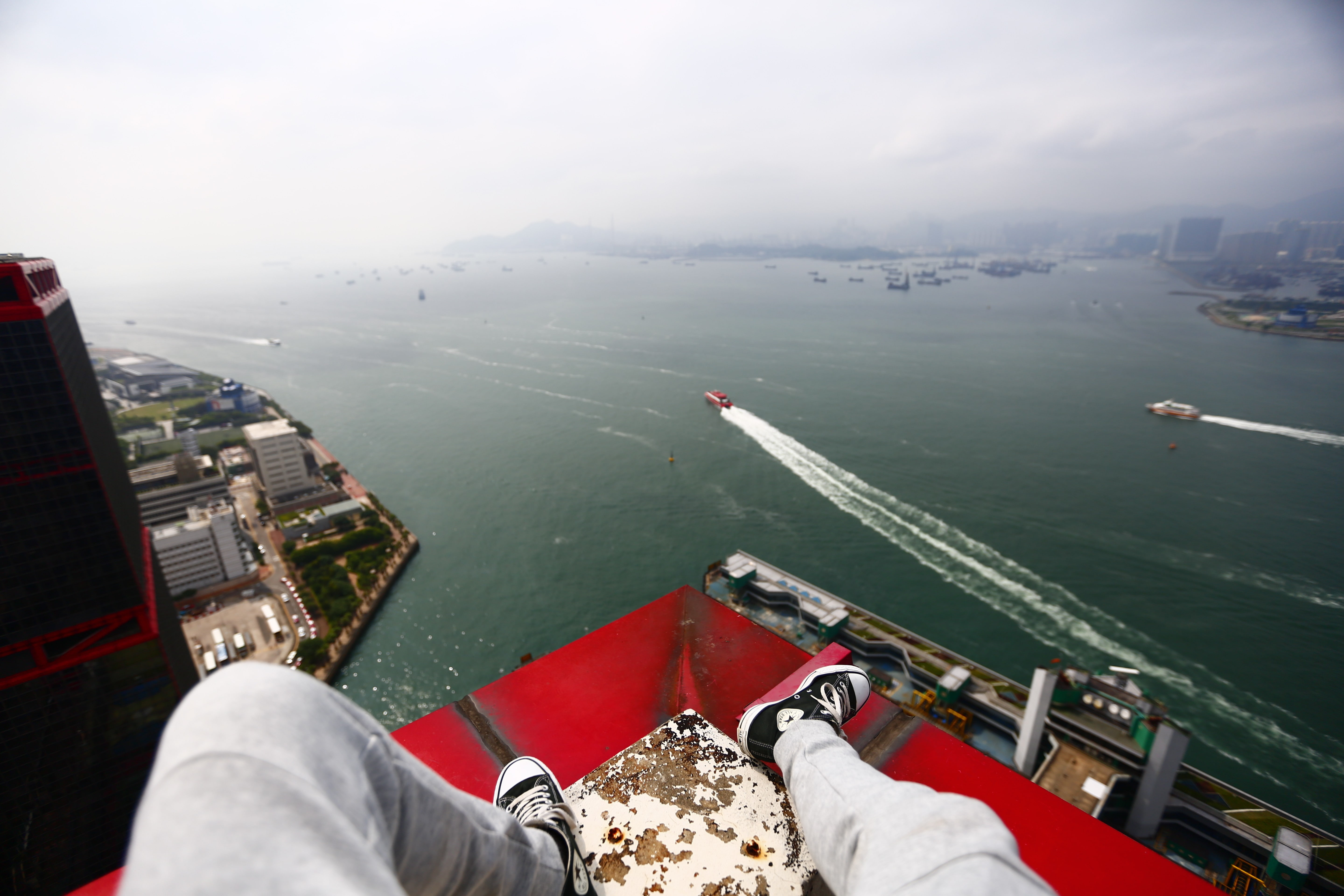 human leg, beauty in nature, rooftops, lifestyles, human body part, boat, one person, water, real people, 5K, day, personal perspective, body part, travel, HD Wallpaper