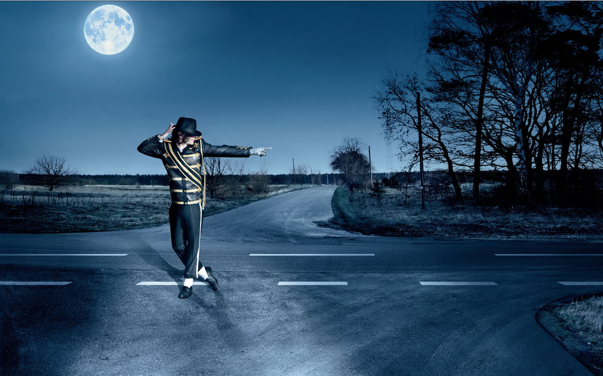 outdoors, illuminated, night, danc, the way forward, road, transportation, jackson, street, one person, bicycle, tree, leisure activity, sky, direction, HD Wallpaper