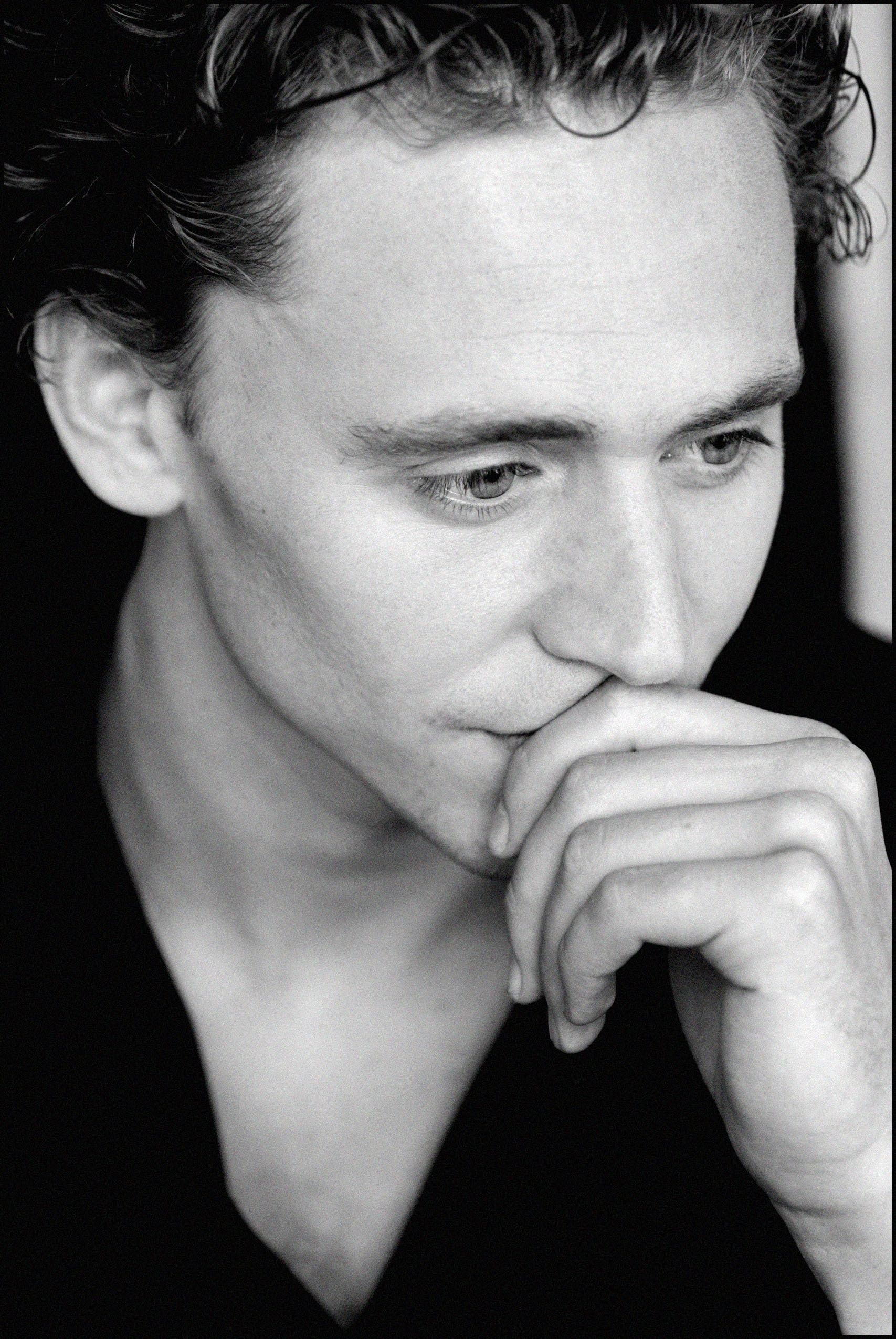 hiddleston, grayscale, people, faces, actors, tom, 1080P, men, art, x, hd, Phone HD Wallpaper