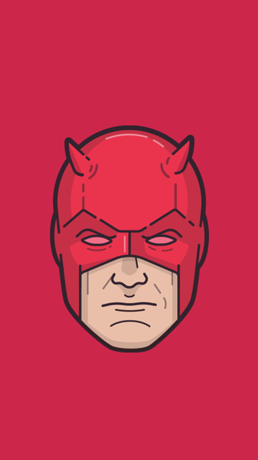 people, Daredevil, 1080P, superhero, humor, colored background, indoors, symbol, creativity, emotion, drawing - activity, body part, red, teenager, positive emotion, Phone HD Wallpaper