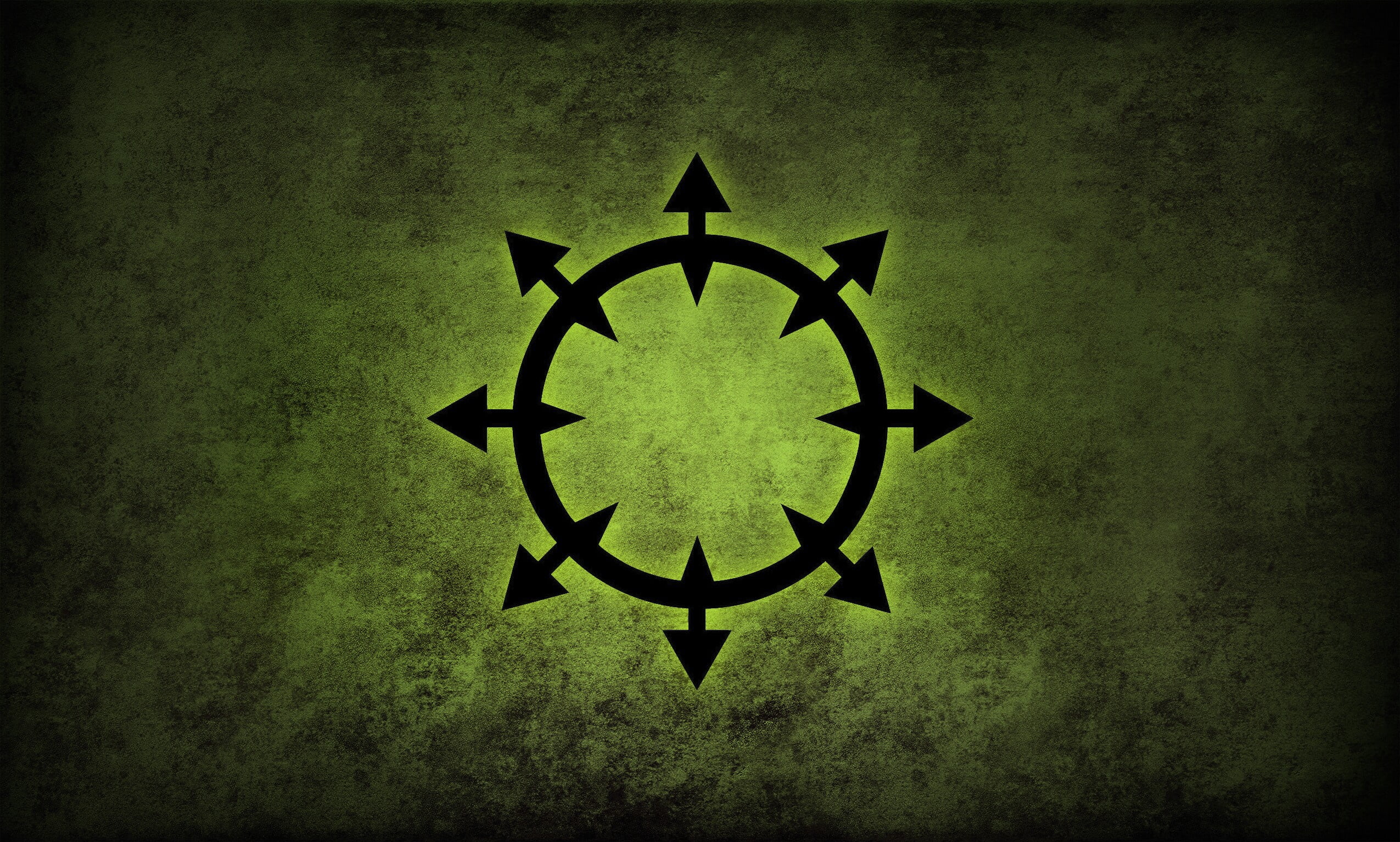 1080P, Warhammer, fon, chaos, green, logo, HD Wallpaper