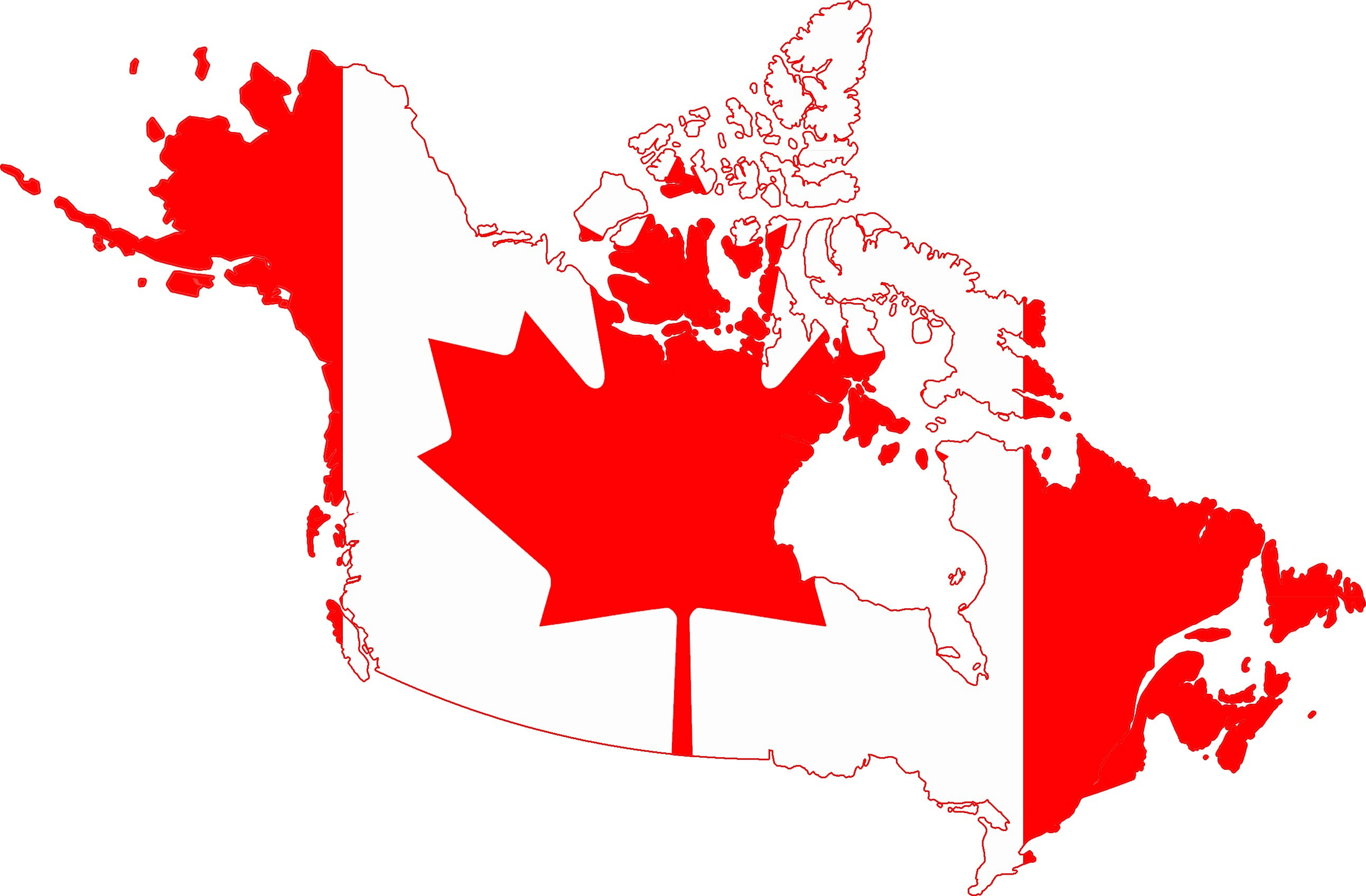 fon, border, 2K, Canada, flag, white, red, custom, HD Wallpaper