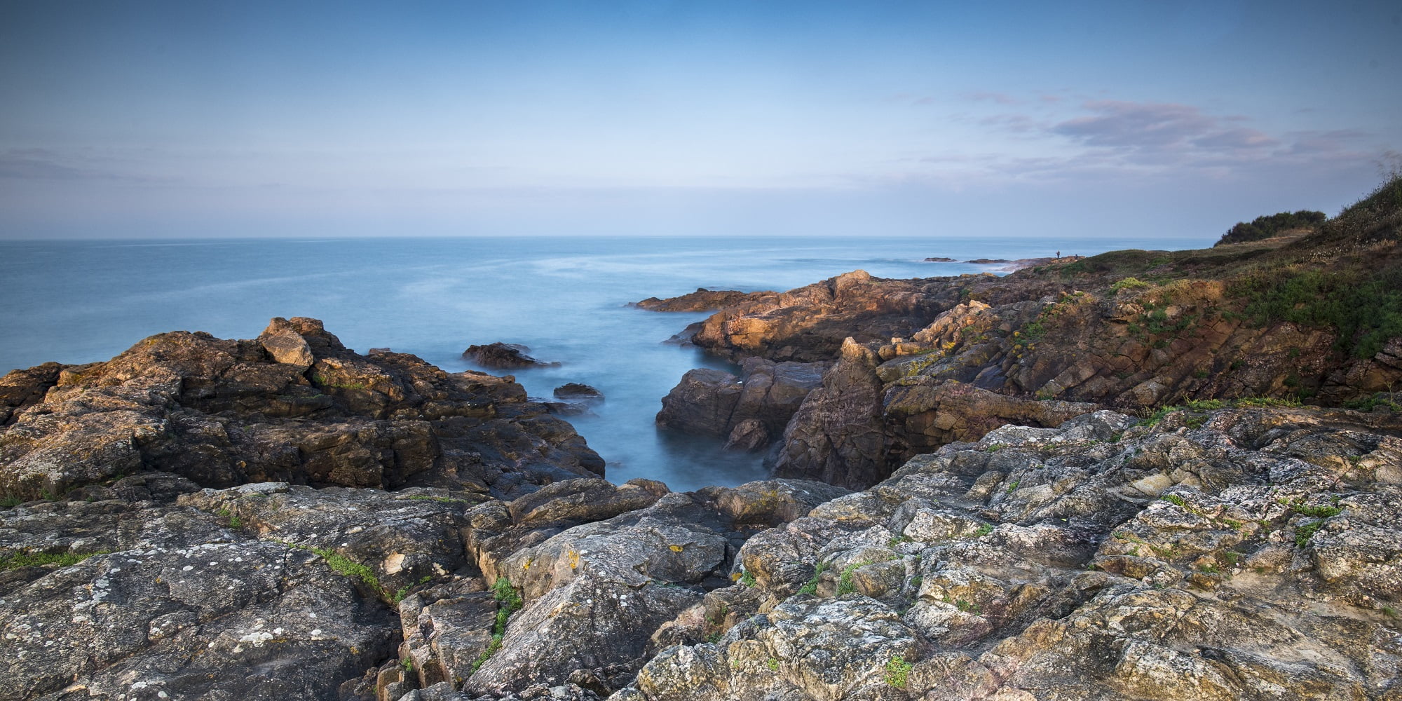 beach, landscape, rock formation, coastline, Sables  dOlonne, cliff, rock, Vendée, nature, shore, sea shore, rock - Object, formation, sur, long  exposure, HD Wallpaper