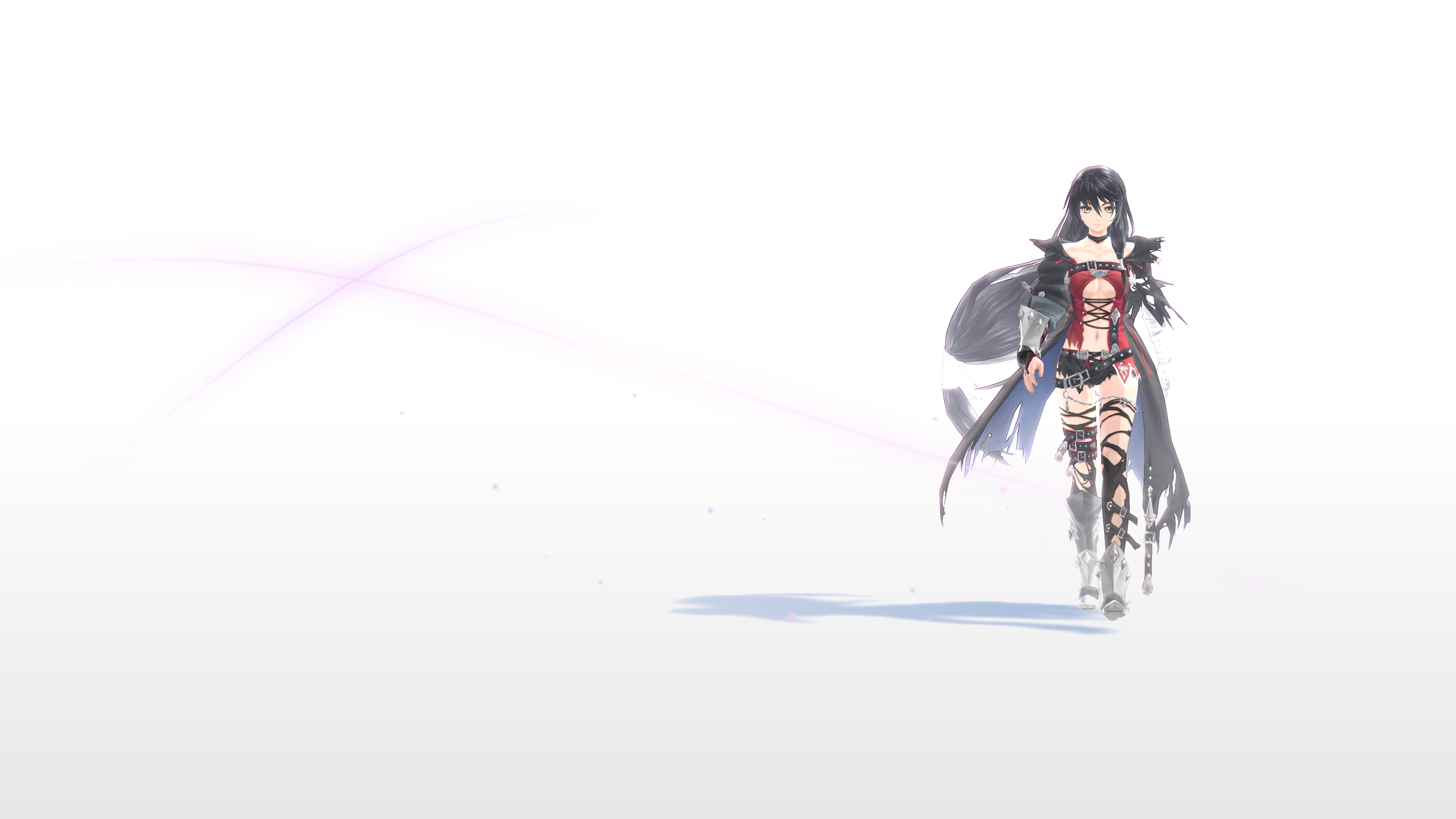 day, female, sport, Tales of Berseria, copy space, dress, Japan, black, red, one person, winter, real people, character, nature, activity, leisure activity, HD Wallpaper