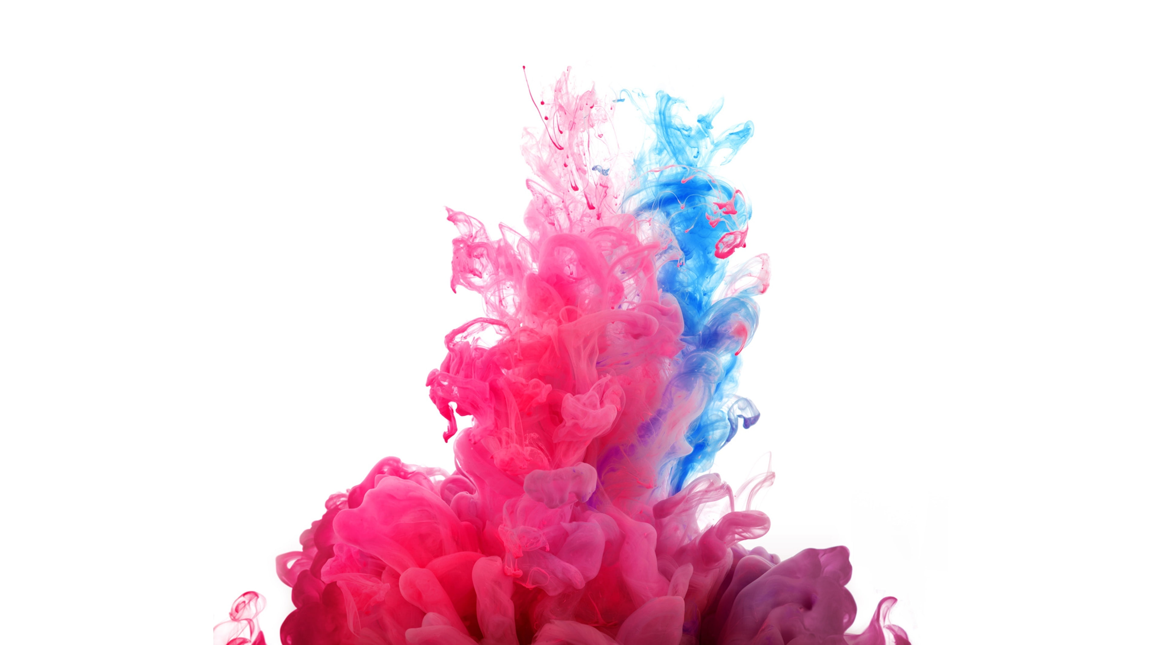 close-up, no people, red, smoke, paint, flowing, studio shot, Artistic, indoors, blue, mixing, cut out, Abstract, turquoise colored, 4K, nature, ink, creativity, HD Wallpaper