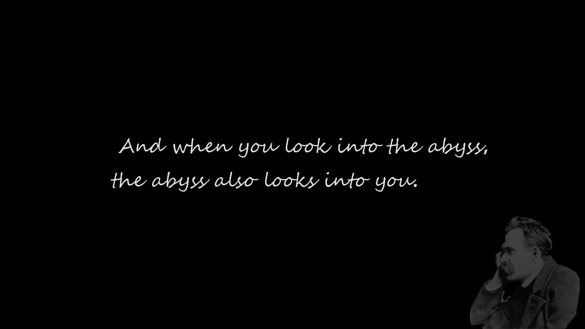 1080P, Friedrich Nietzsche, quote, simple, HD Wallpaper