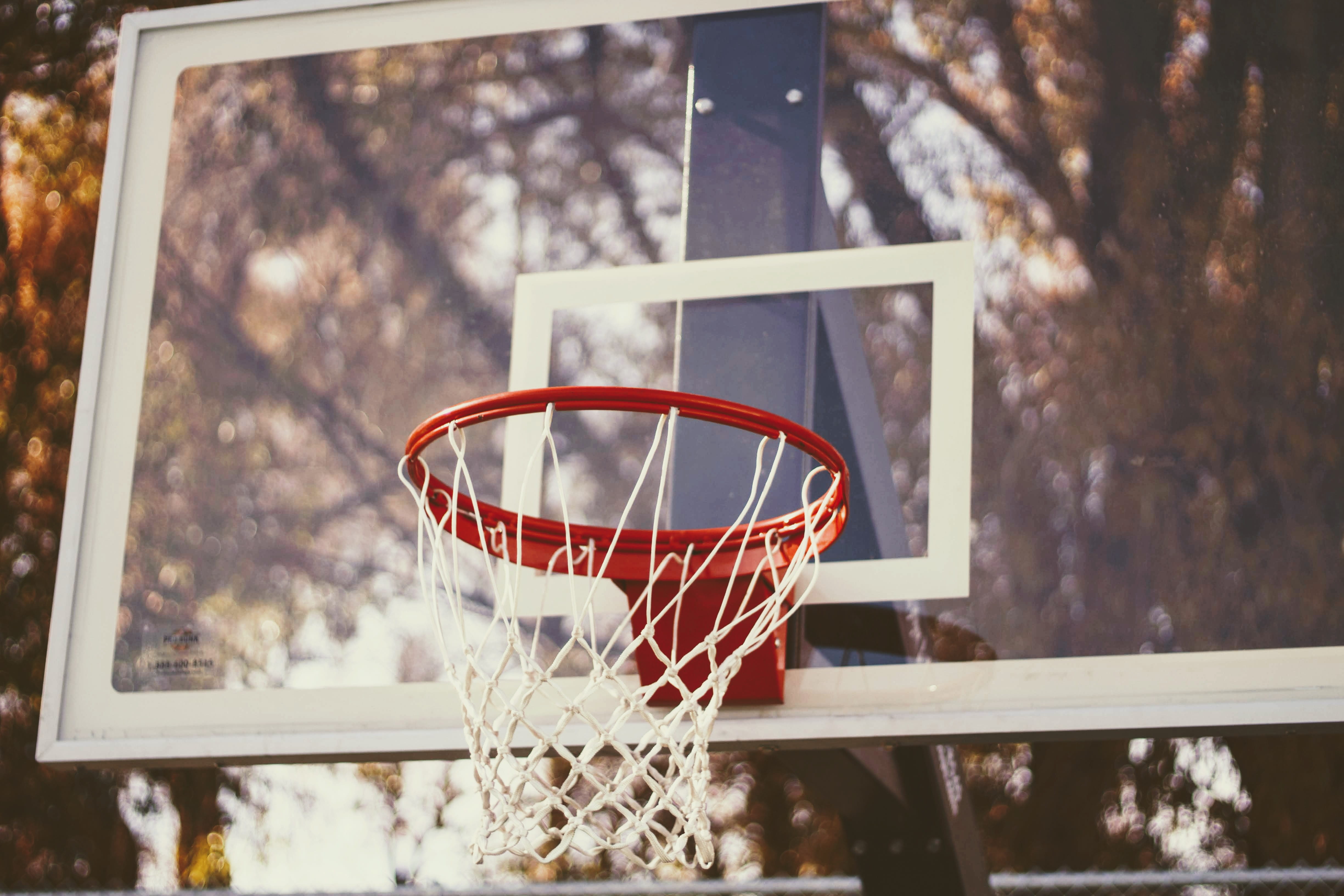 basketball - ball, red, net - sports equipment, winter, interior design, outdoors, snow, indoors, absence, nature, hoop, sport, no people, sports equipment, HD Wallpaper