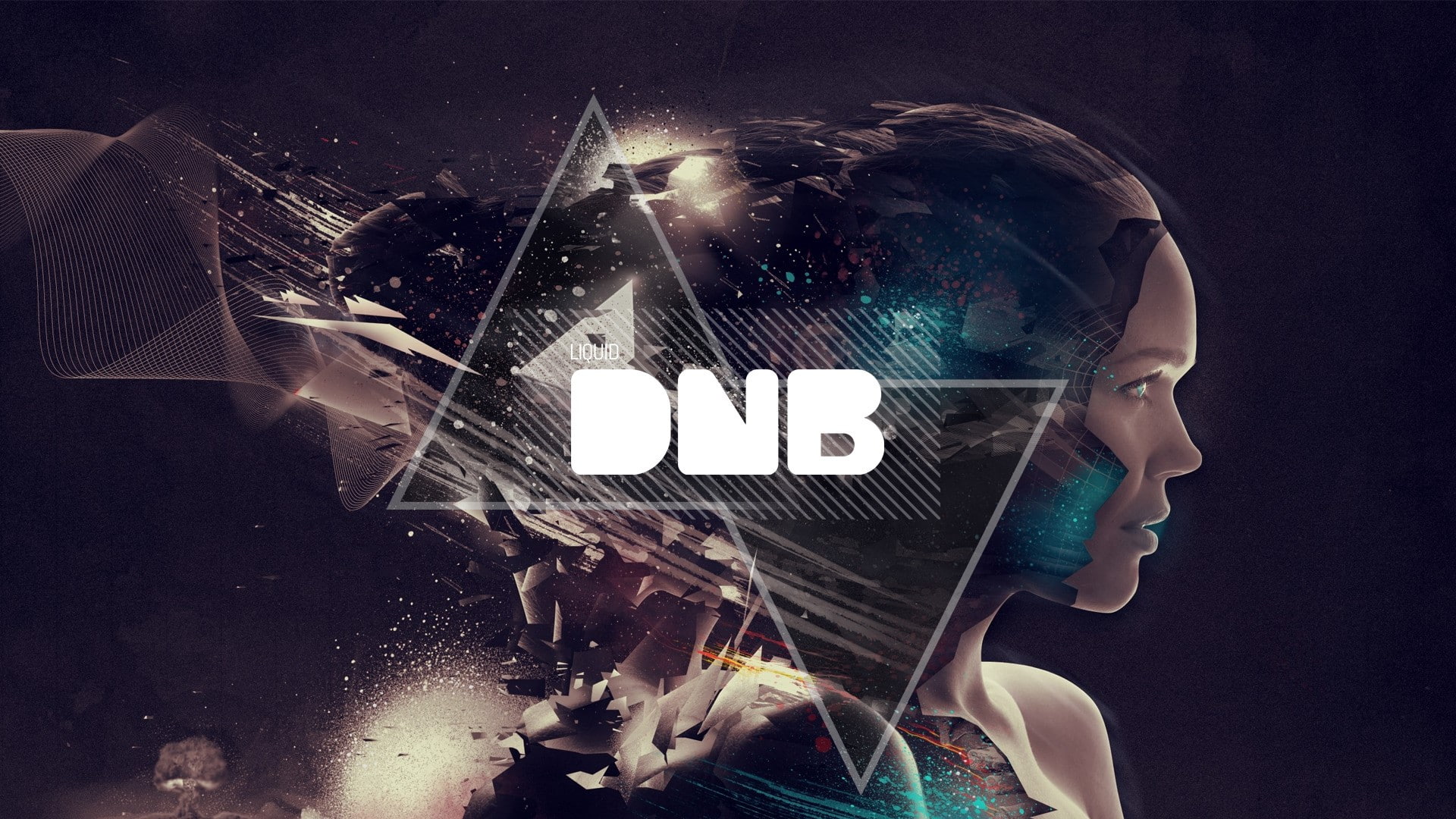 1080P, liquid drum and bass drum and bass women tatof digital art music, HD Wallpaper