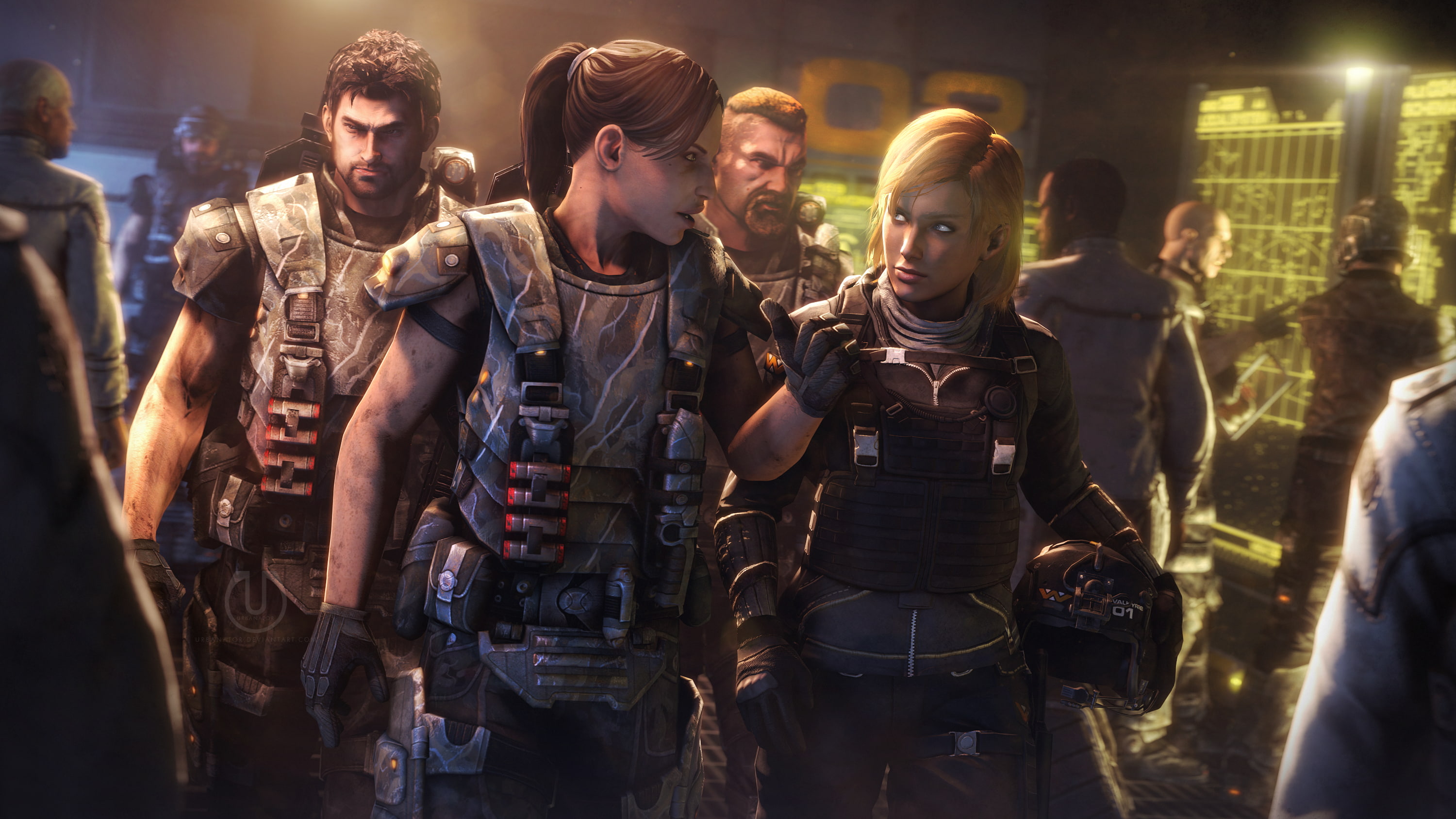 Aliens: Colonial Marines, render, video game characters, video games, 2K, HD Wallpaper