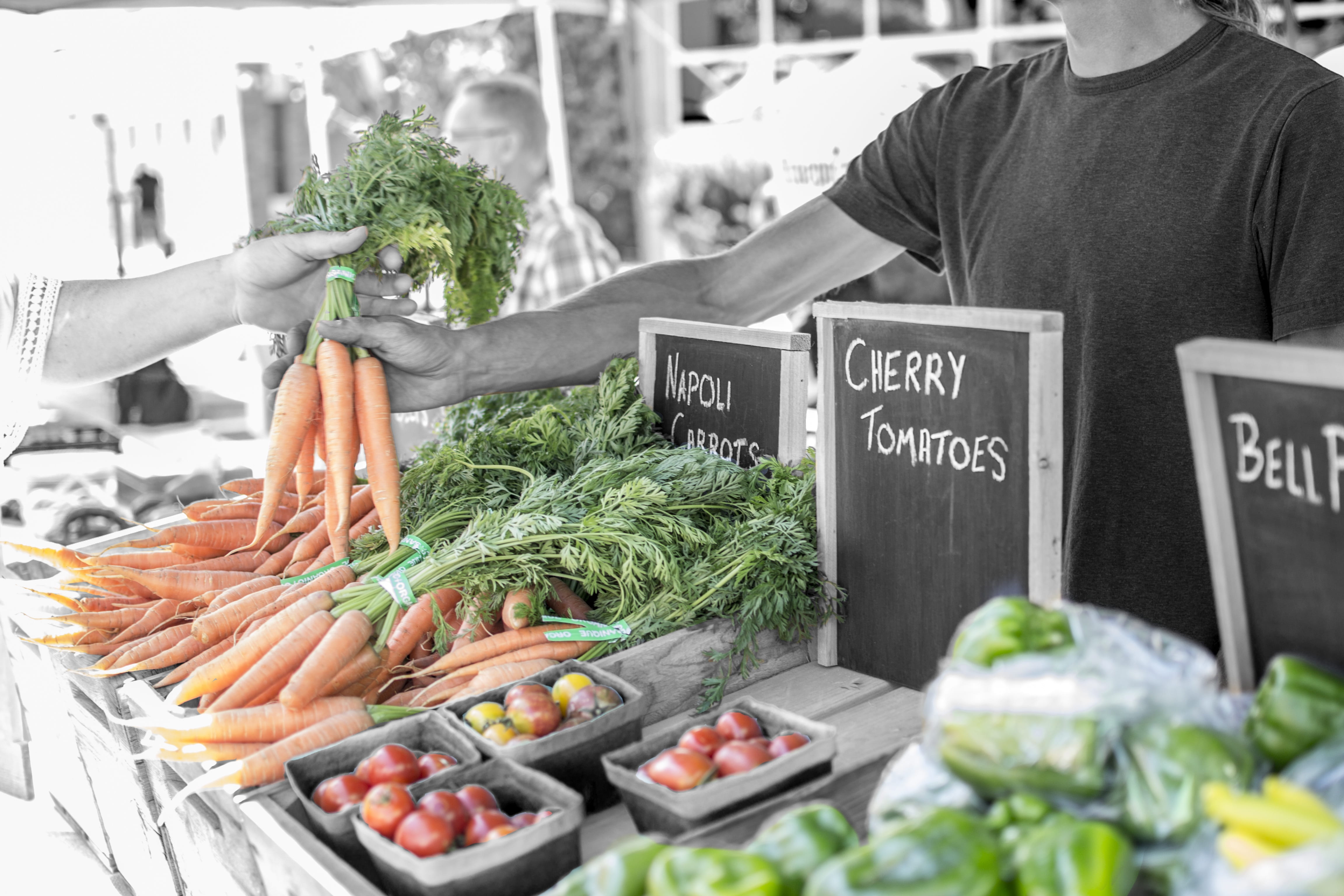 spring, crop, food, kitchen, ingredient, one person, market stall, vegetable, produce, carrot, price tag, table, sales, vegetarian, country, natural, farm, HD Wallpaper
