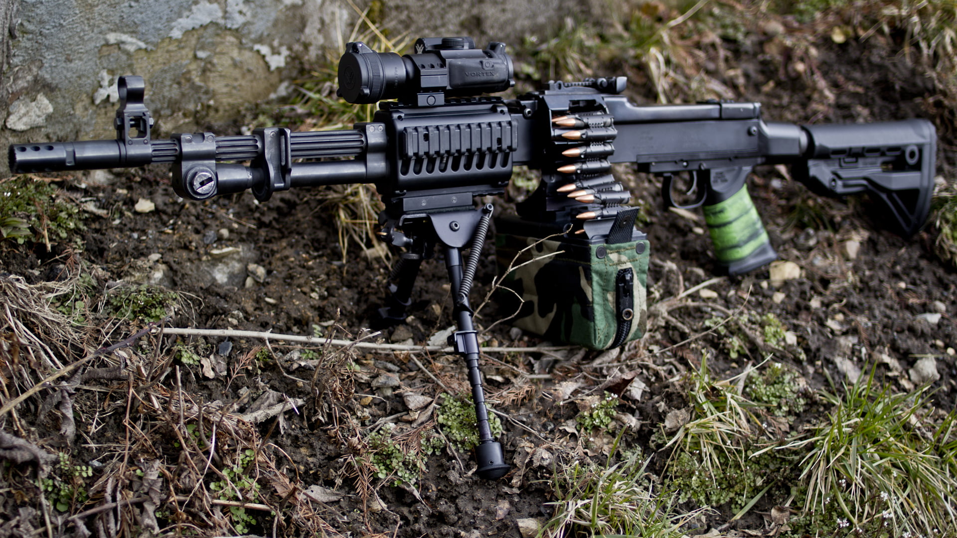 war, machine Gun, shooting A Weapon, bullet, plant, black, armed Forces, green, sport, target Shooting, guide rails, army, military, RPD, rifle, power, HD Wallpaper