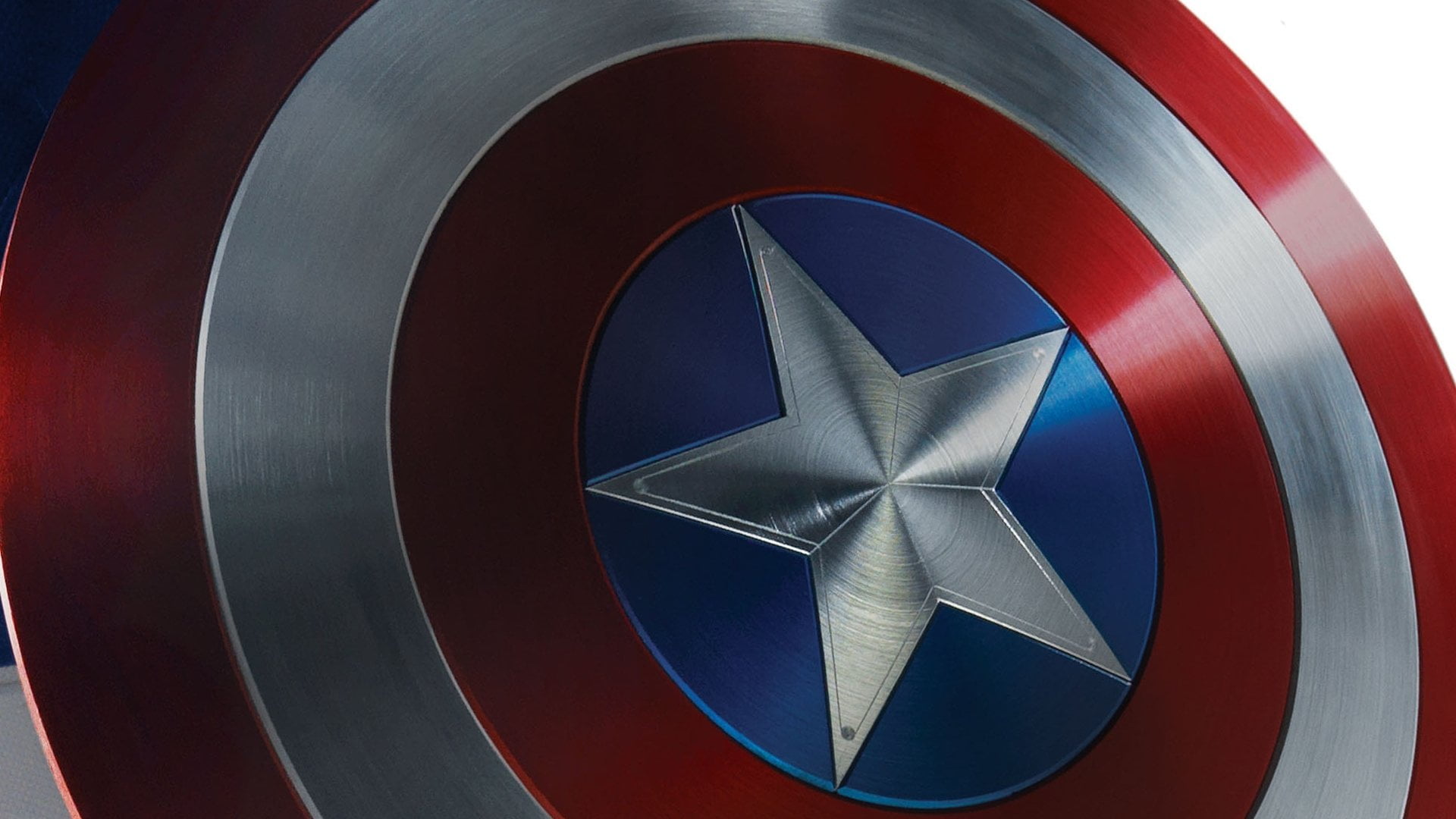 blue, captain, geometric shape, shiny, red, sports target, america, indoors, front view, midsection, metal, circle, Captain America, sheild, 1080P, sport, HD Wallpaper