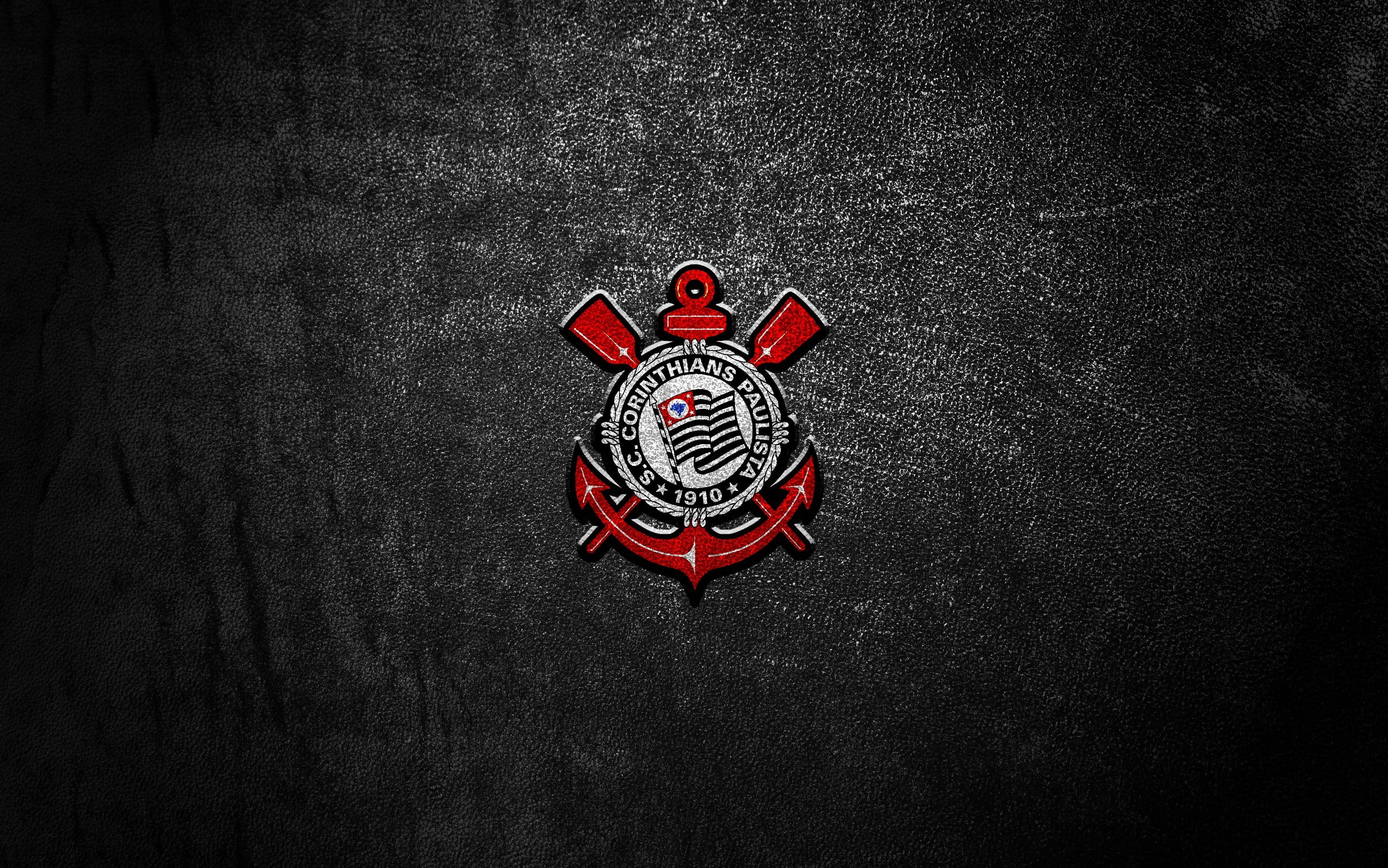 no people, creativity, corinthians soccer, black background, 2K, close-up, studio shot, sign, shape, directly above, protection, black color, indoors, HD Wallpaper