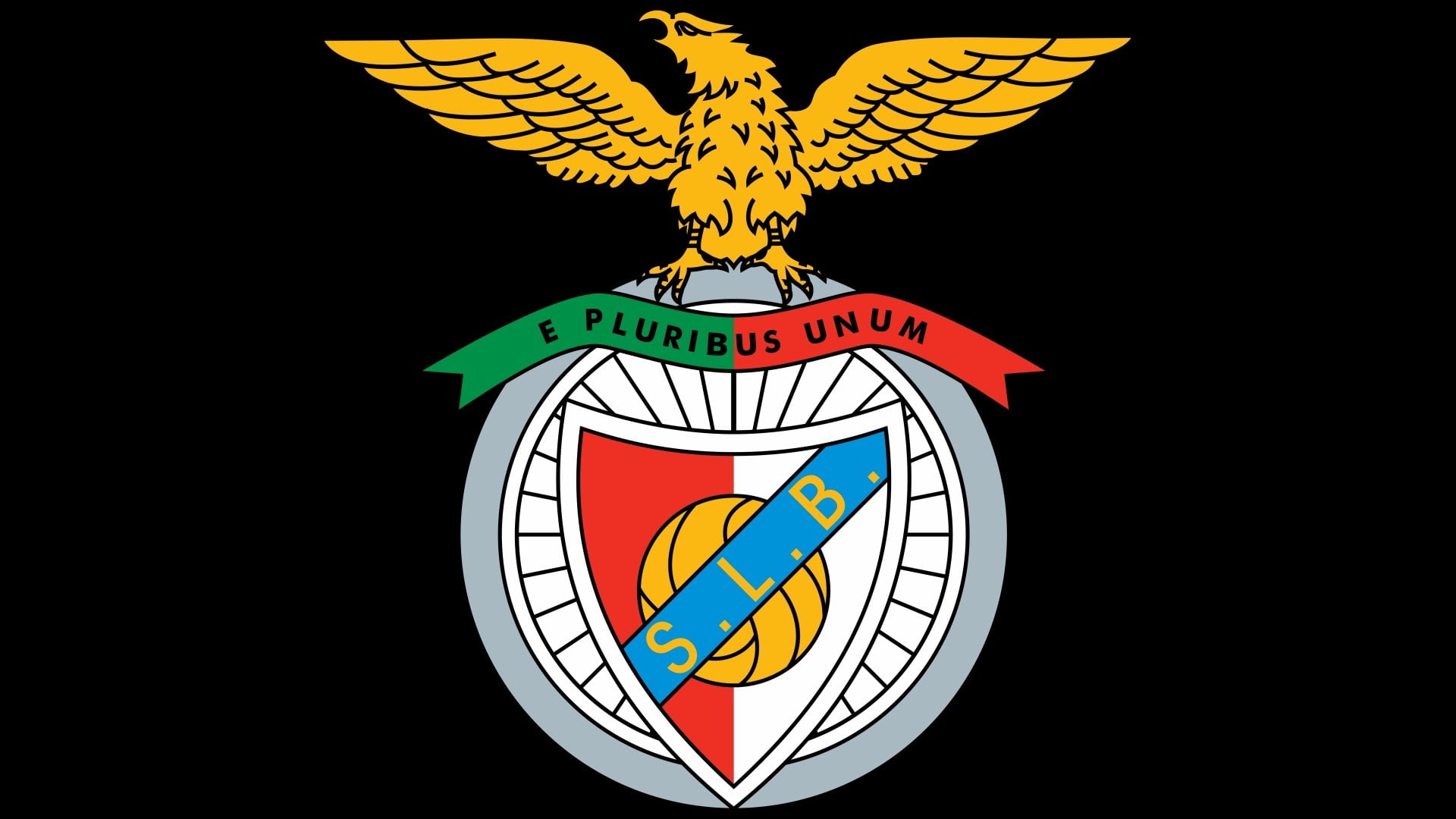 art and craft, animal, decoration, close-up, multi colored, pattern, black background, animal themes, Soccer, no people, S.L. Benfica, animal wing, sports target, HD Wallpaper