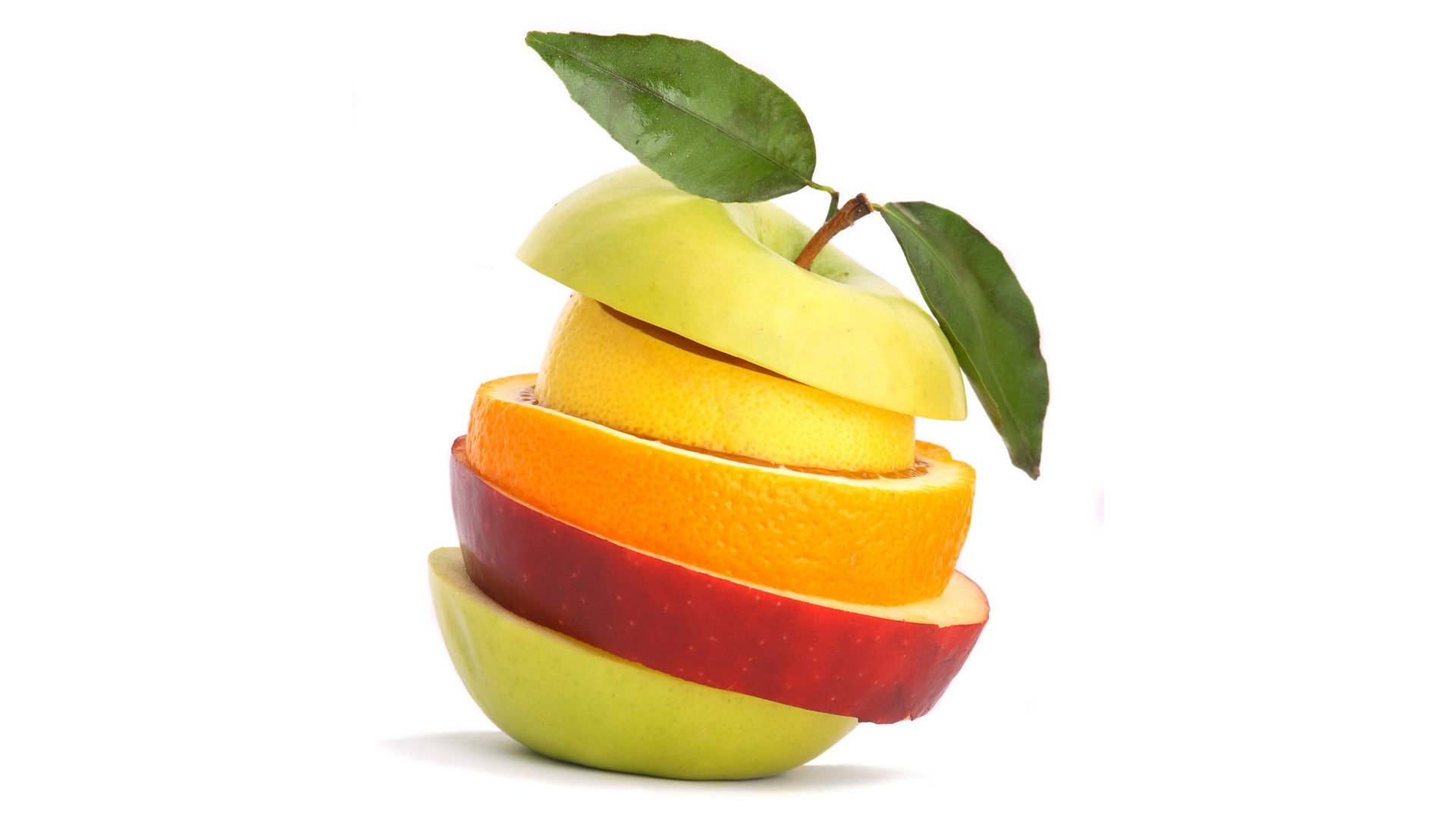lemon, orange, 1080P, apple, stack, fruit, HD Wallpaper