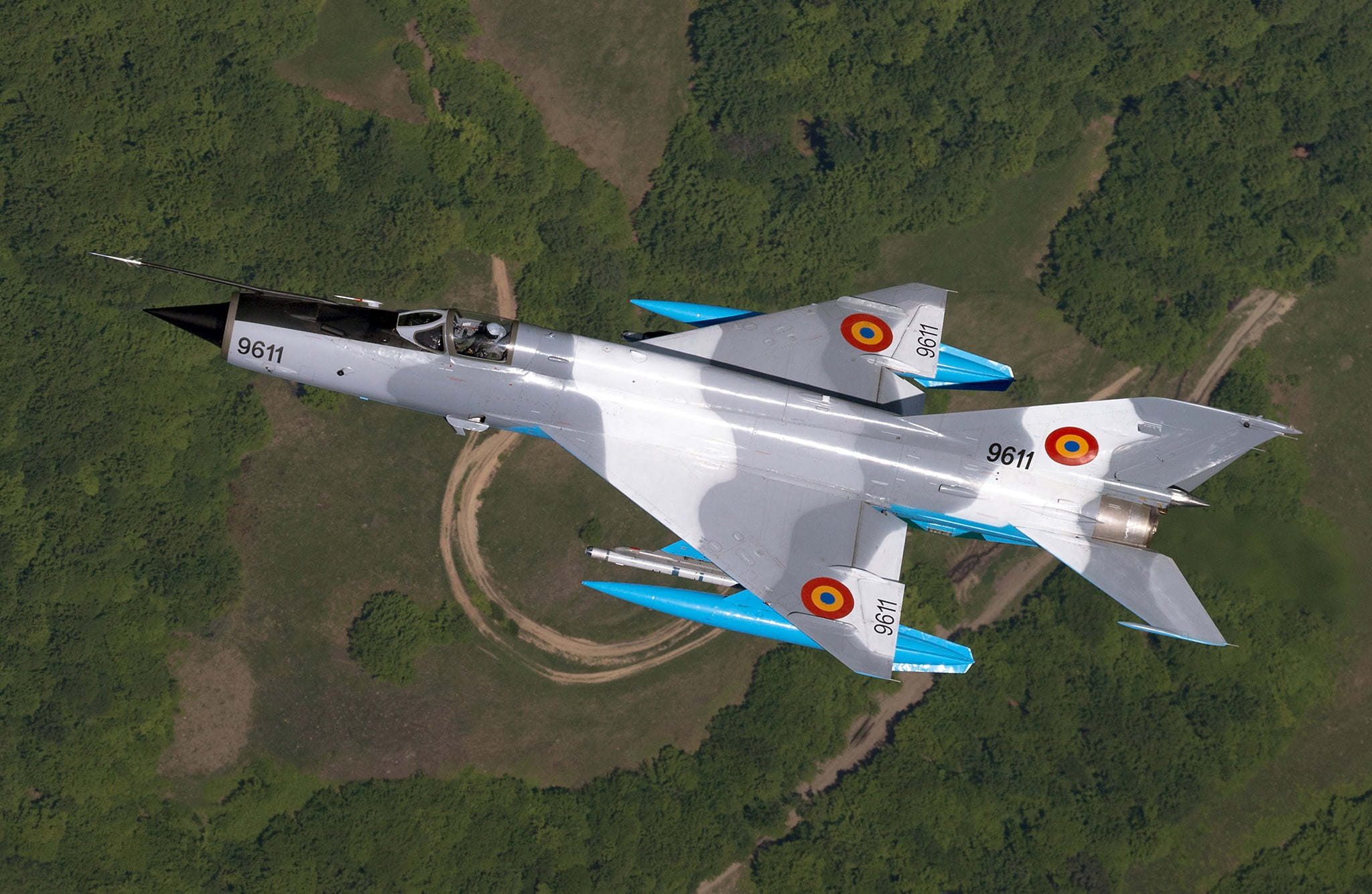 Road, OKB Mikoyan and Gurevich, The BBC Romania, 1080P, Forest, The MiG-21, Fighter, HD Wallpaper