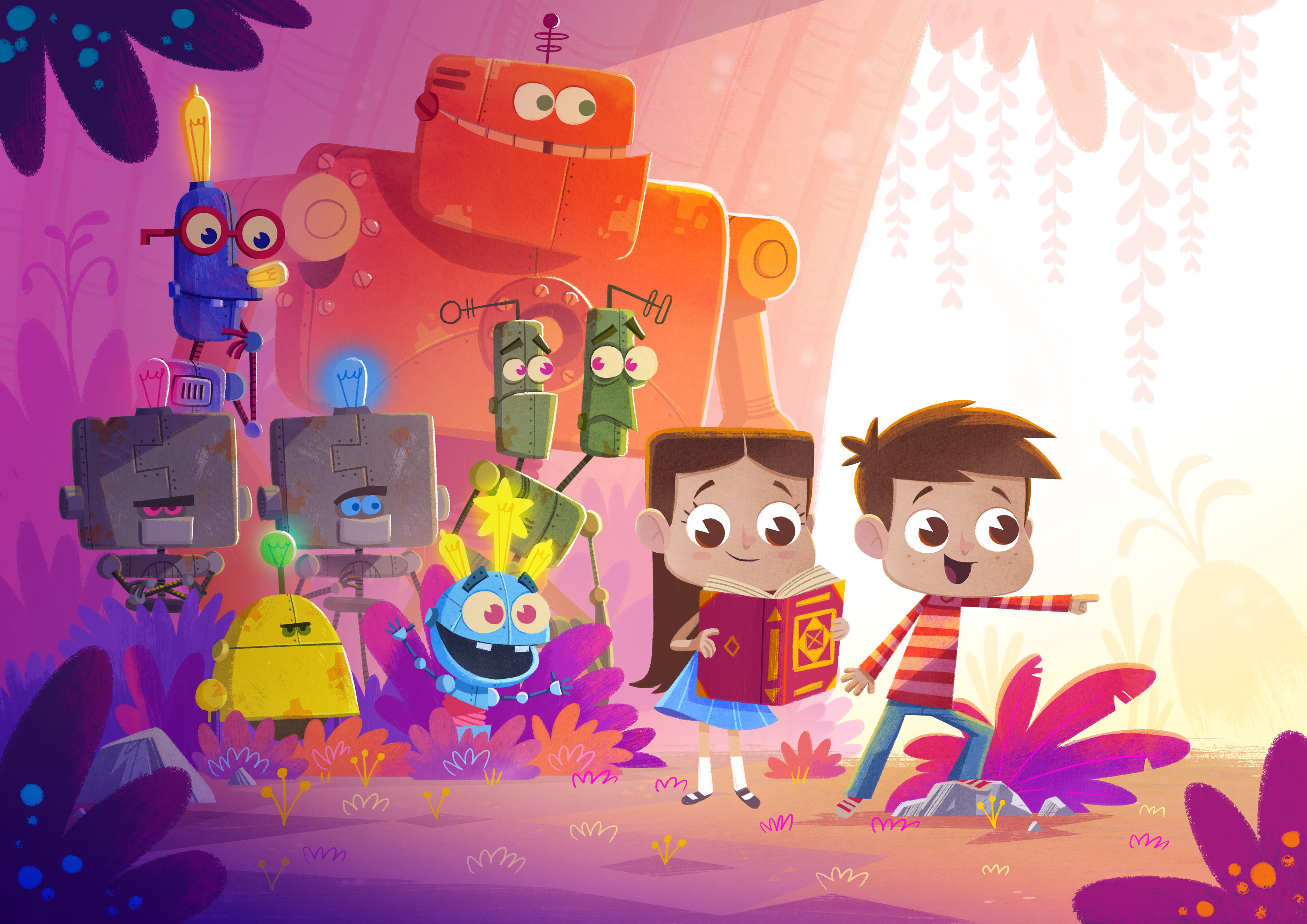 Robots, 4K, Illustration, Kids, 4K, Children, Colorful, HD Wallpaper