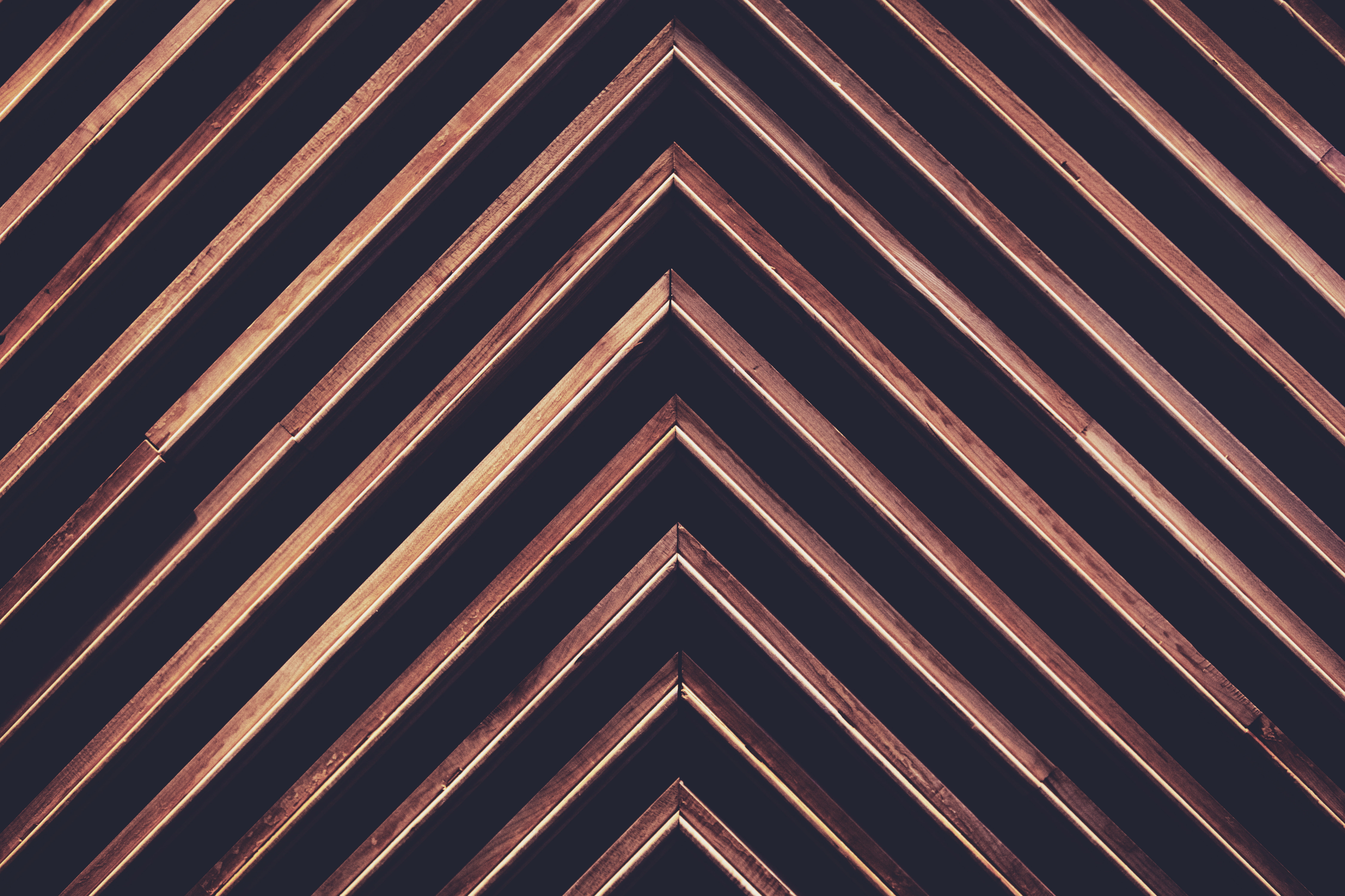 low angle view, architecture, built structure, backgrounds, pattern, black, ceiling, no people, triangle, 8K, geometric shape, full frame, indoors, background, HD Wallpaper