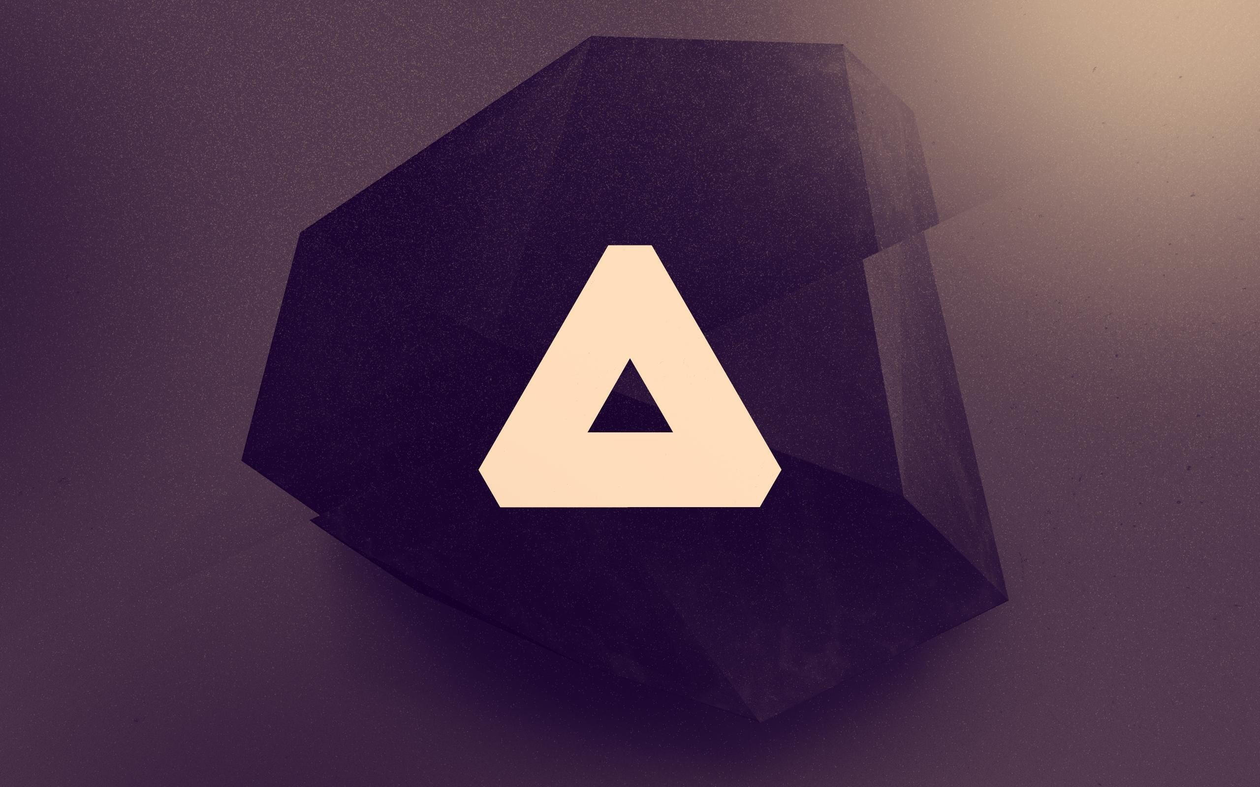 2K, abstract, triangle, Overwerk, digital art, HD Wallpaper