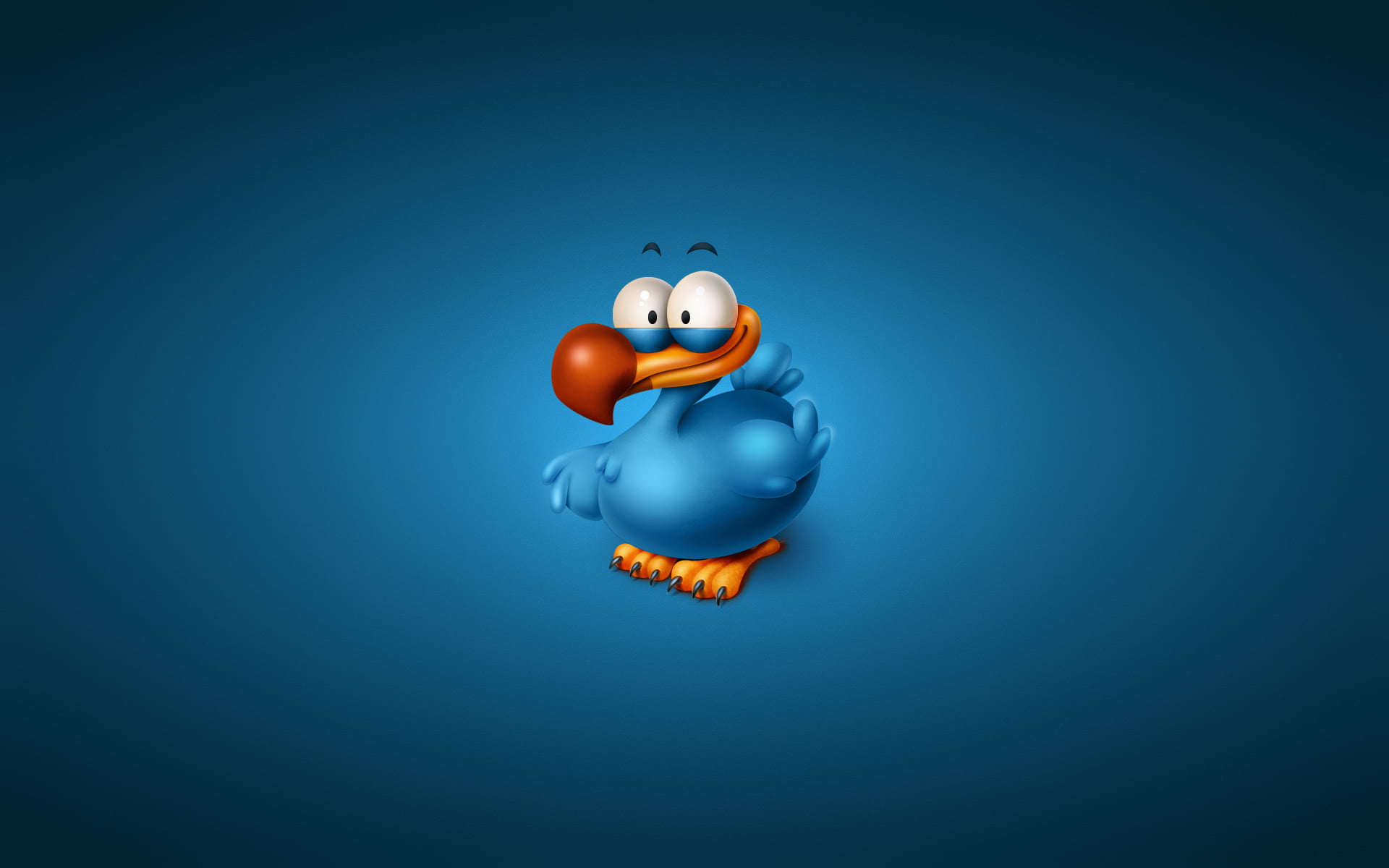 animal representation, vignette, blue, studio shot, cut out, finance, 1080P, representation, blue background, water, Titto The Dodo, savings, copy space, HD Wallpaper